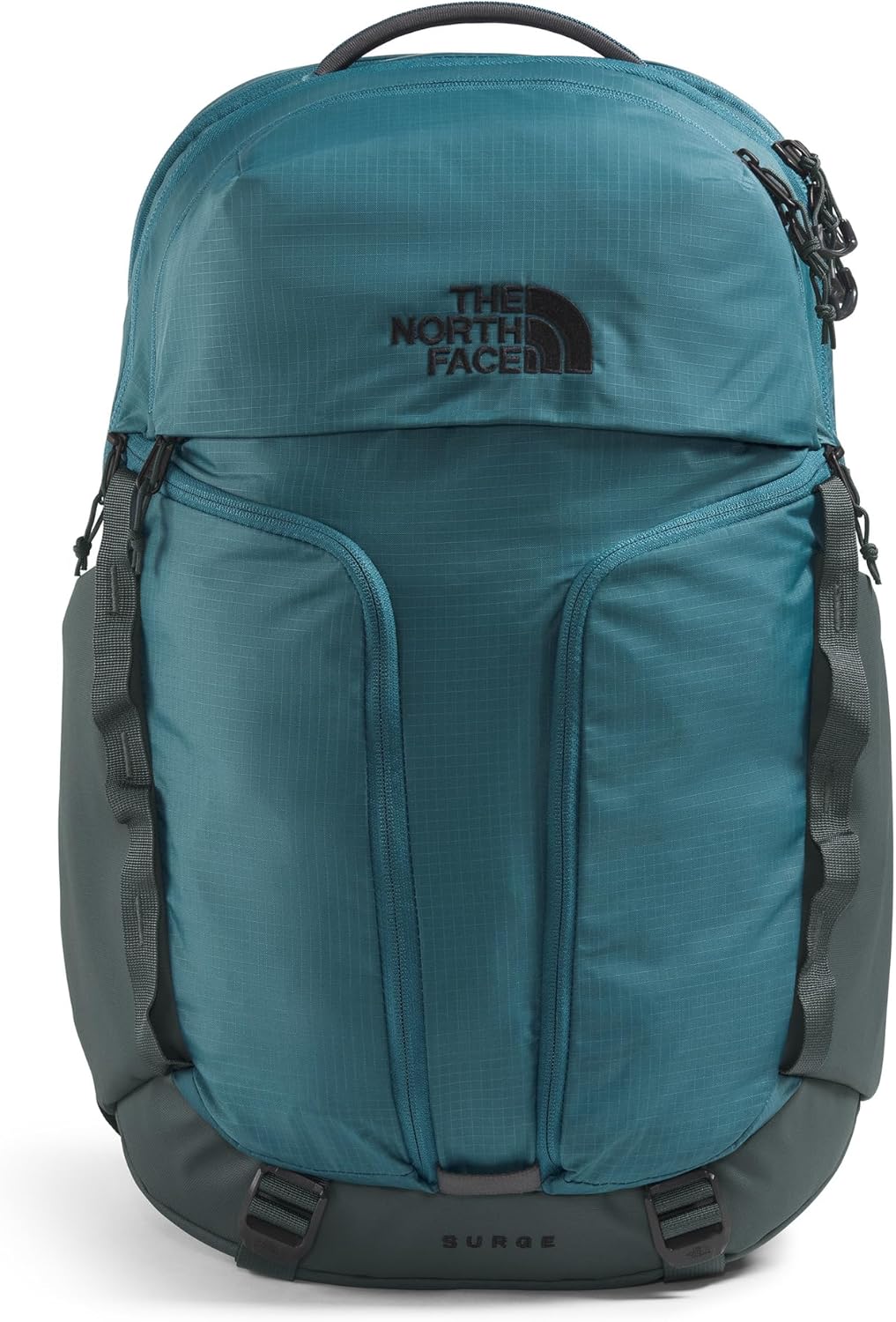 THE NORTH FACE Surge Commuter Laptop Backpack | Daypack with Water Repellent Finish, 16" Laptop Sleeve, Reflective Details, Asphalt Grey Light Heather/TNF Black-NPF, One Size