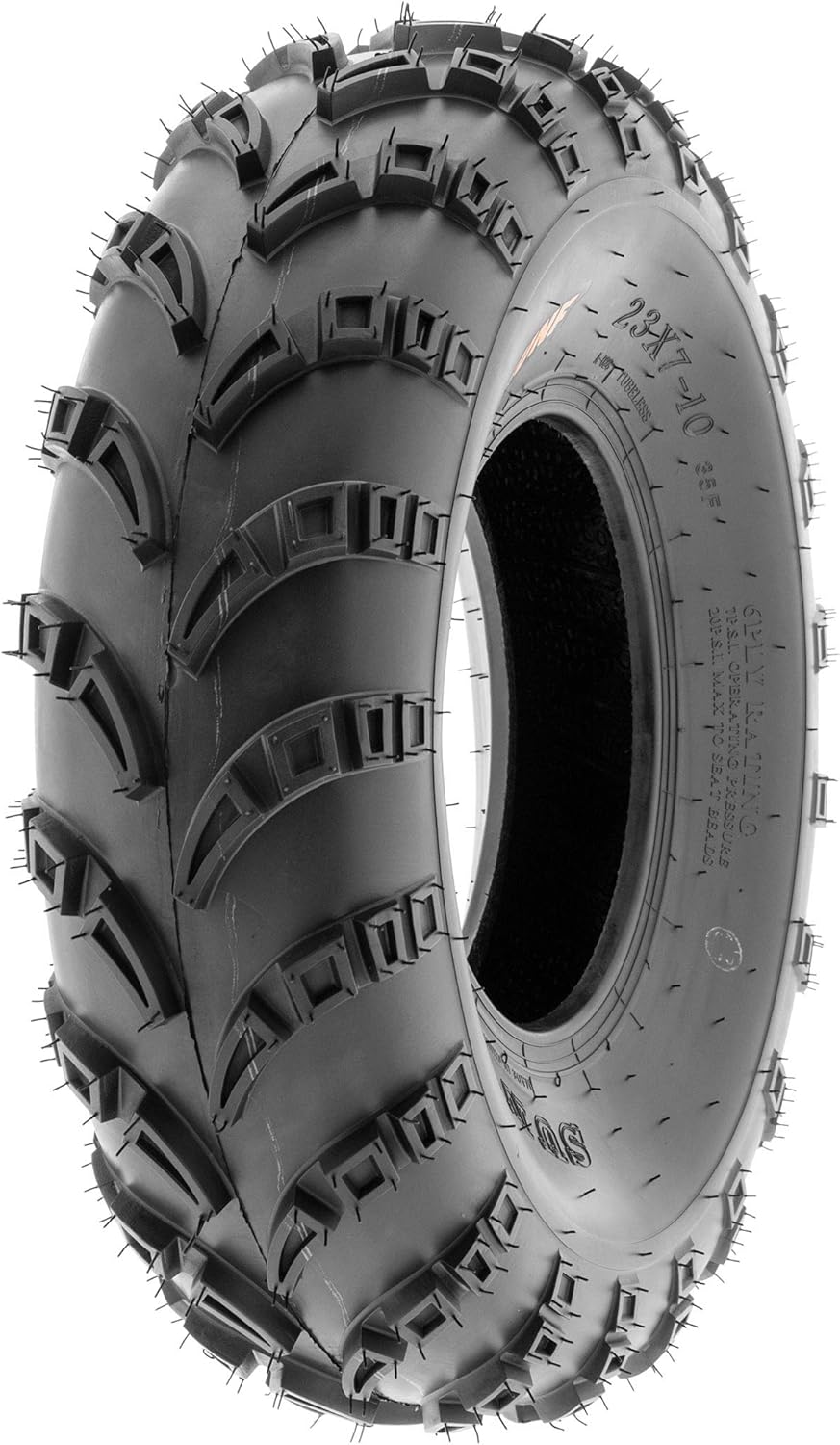 SunF A028 Off-Road ATV UTV Mud Tires 23x7-10 Front & 23x10-10 Rear, 6 PR Tubeless, Set of 4