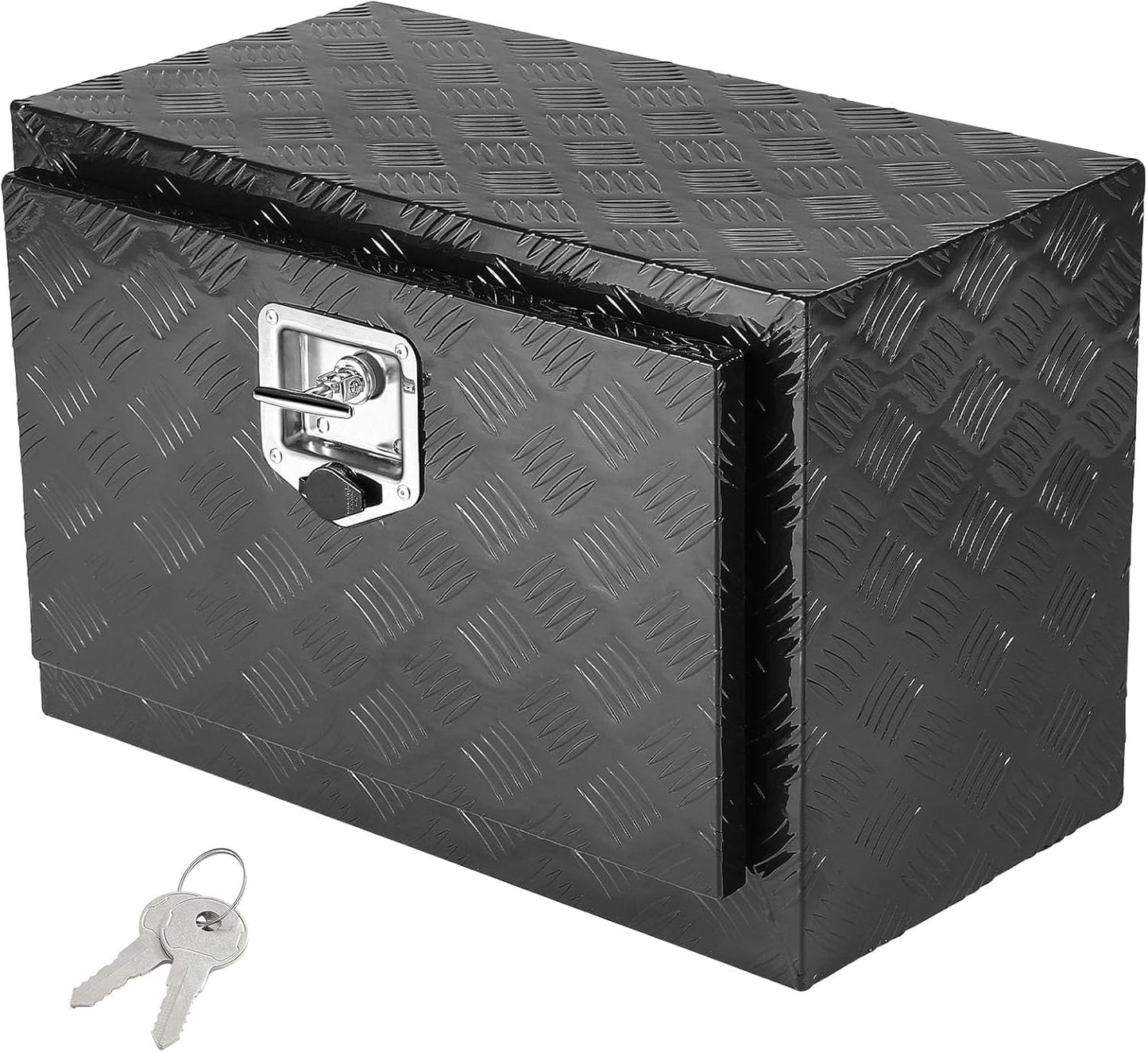 VEVOR Underbody Truck Box, 36" x 14" x 16" Pickup Storage Box, Heavy Duty Aluminum Diamond Plate Tool Box with Lock and Keys, Waterproof Trailer Storage Box with T-Handle Latch for Truck, Van, Trailer