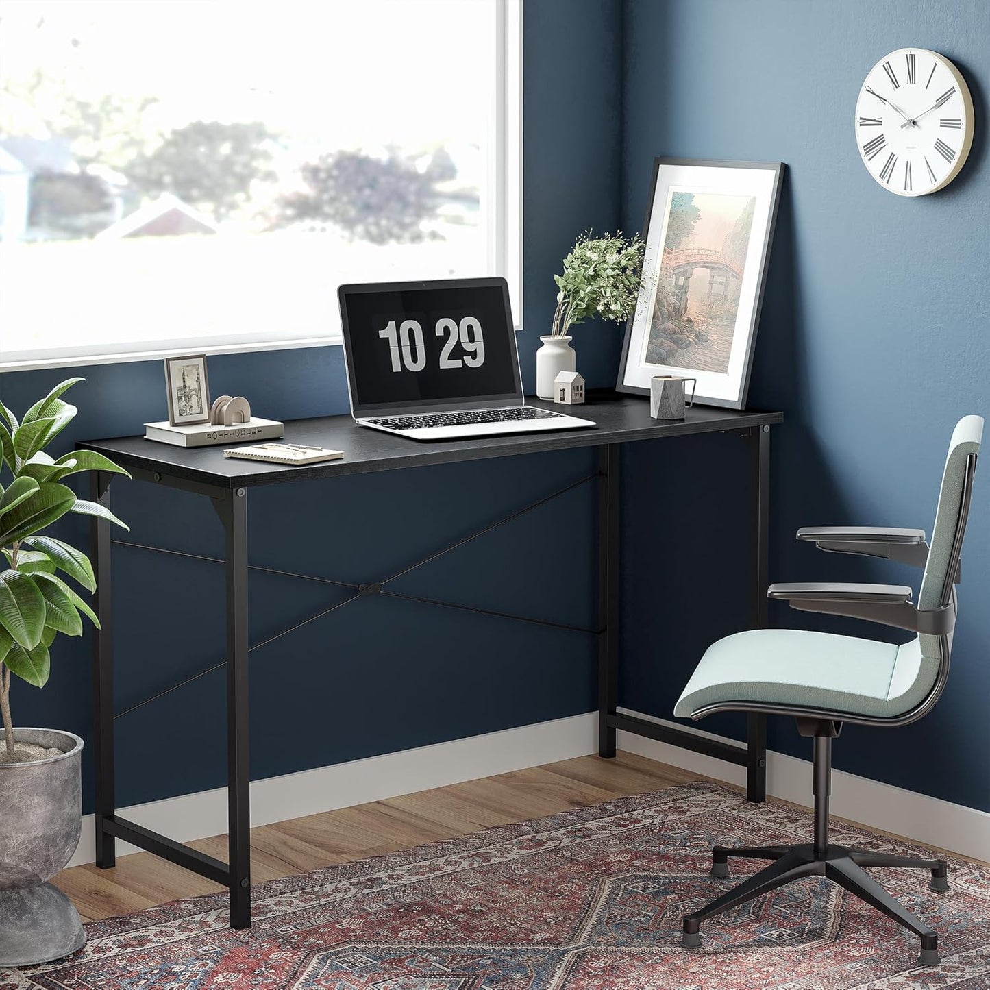 BANTI Computer Desk, 32 inch Home Office Desk, Modern Simple Style PC Table for Home, Office, Study, Writing, Black