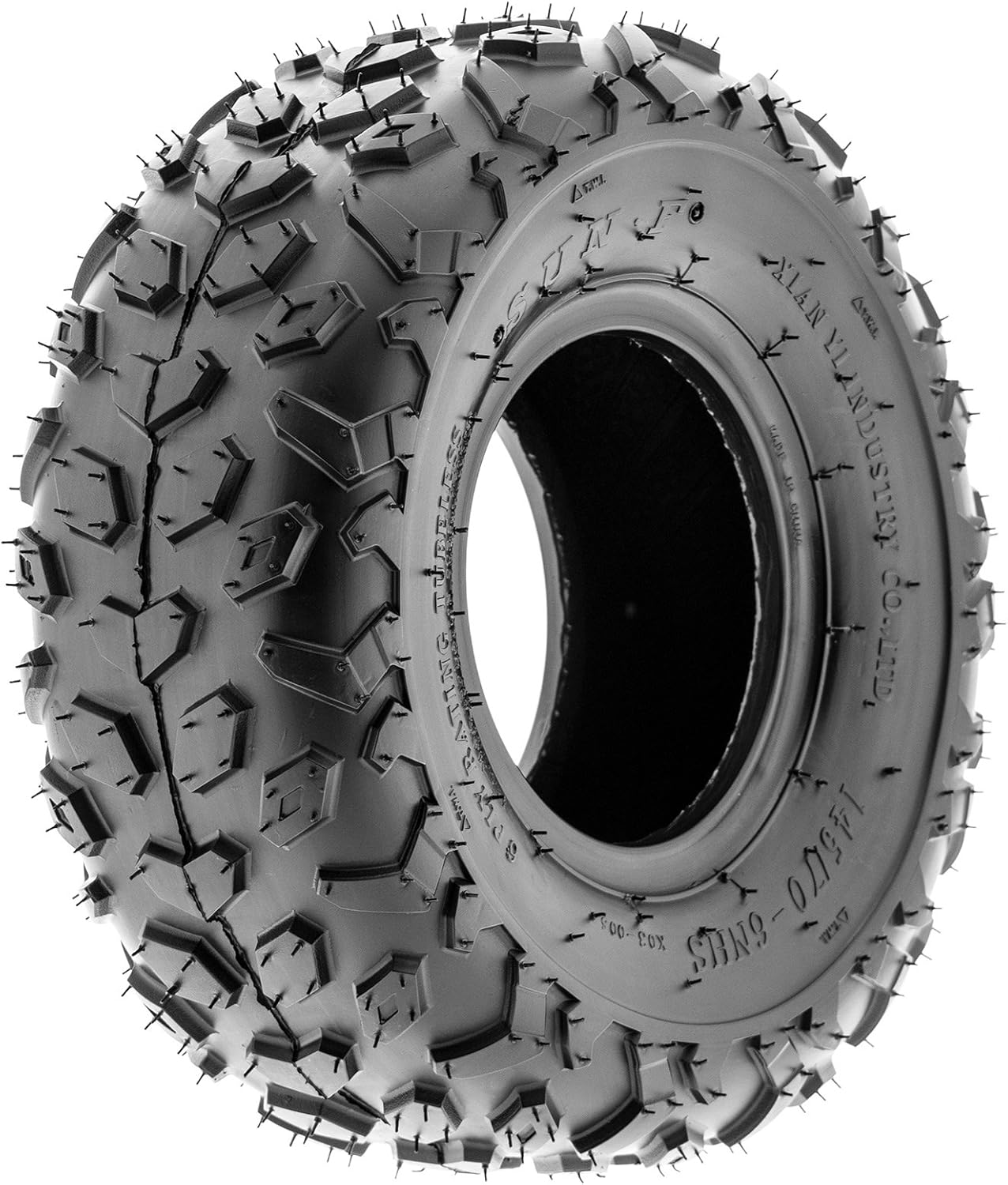 SunF A014 XC Sport-Racing Go-Kart & Quad ATV 19x7-8 Knobby Tire, 6 PR, Tubeless