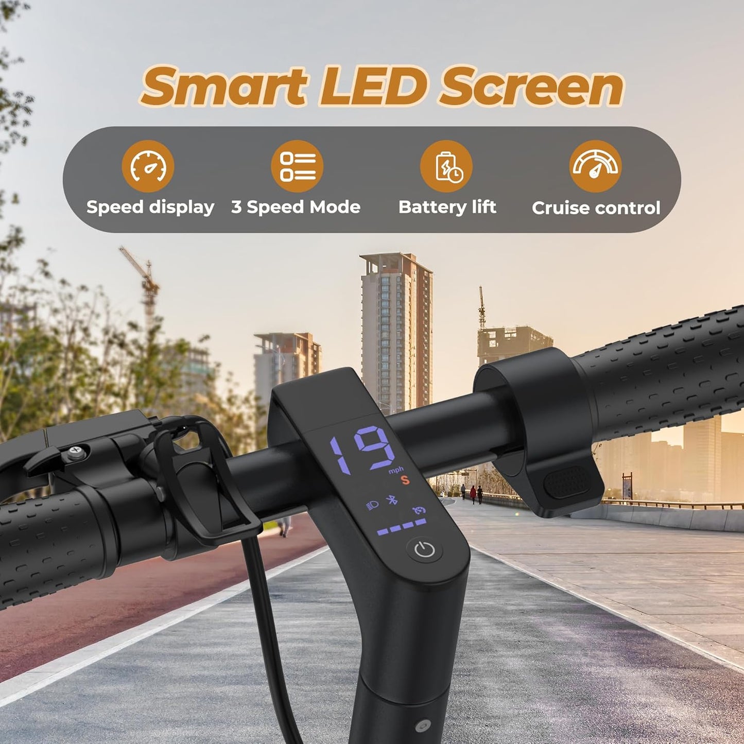 WERHY Electric Scooter, 8.5"/10" Tire, Powerful 350/500W Motor, Top Speed 19/22 MPH, 20-23Miles Max Range, Folding Escooter for Adults & Teens with Smart APP, Digital Display, Cruise Control