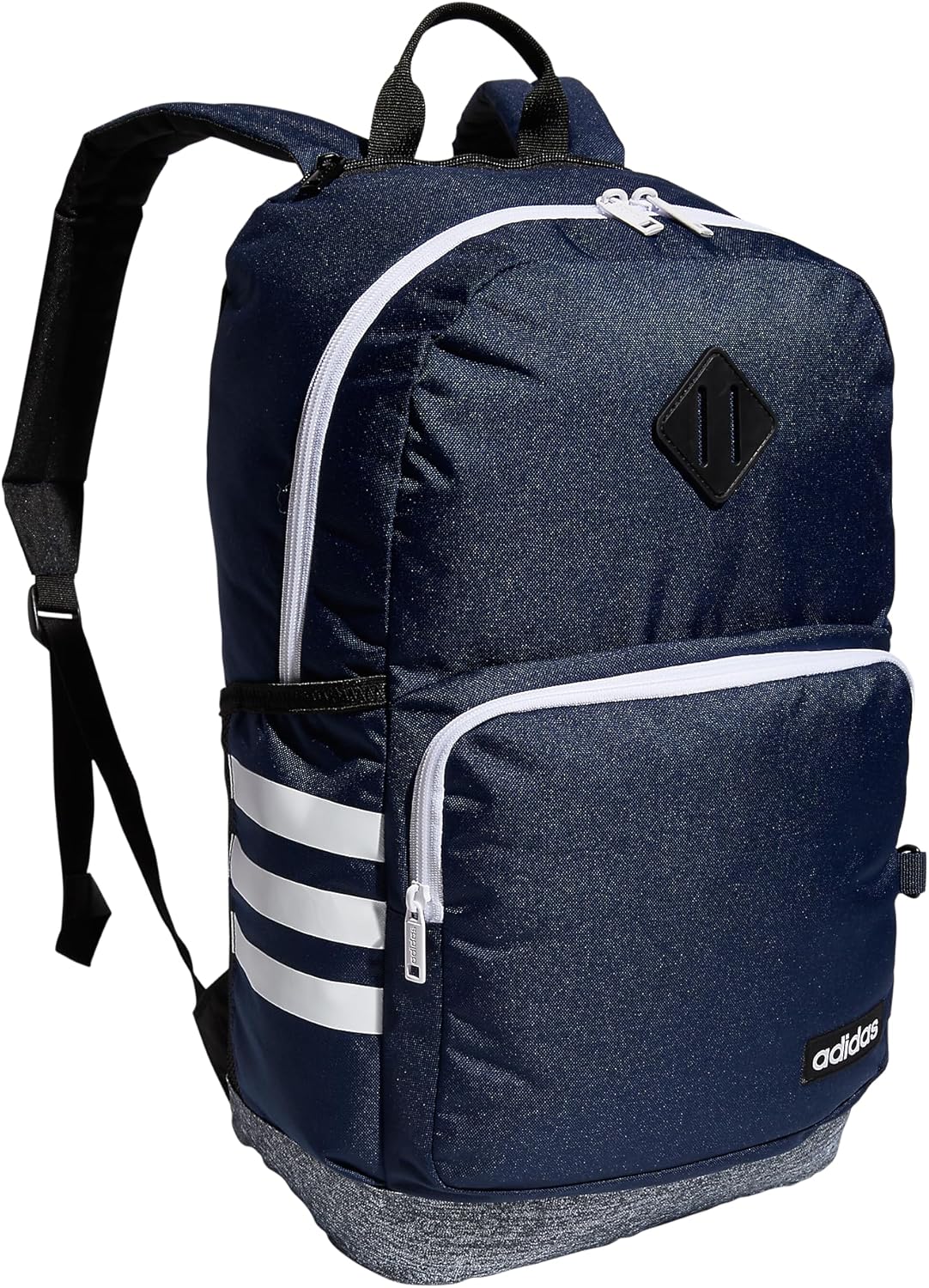adidas 3-Stripe Classic Backpack for Men and Women, Bag with Laptop Sleeve, Woodland Floral Chalk White/Wonder Orchid Purple/5.0, One Size