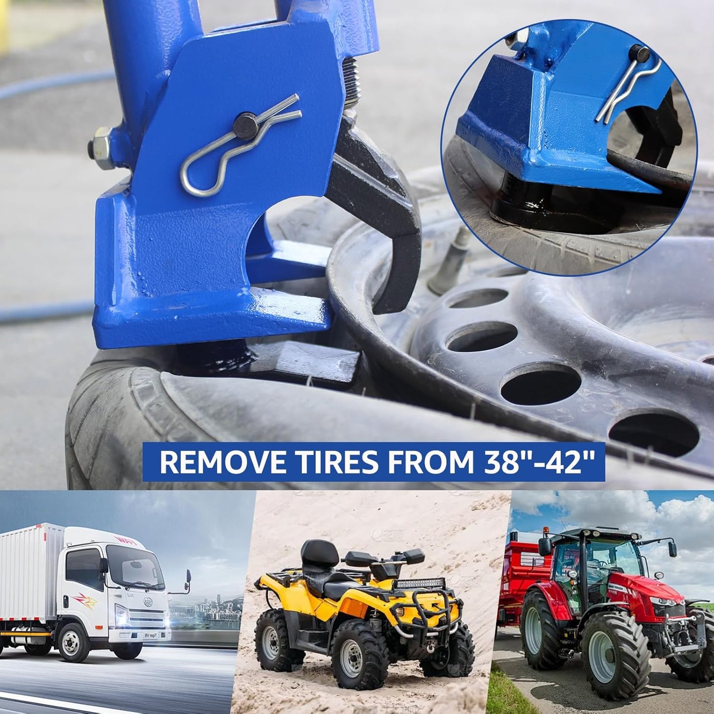 BESTOOL Manual Tire Bead Breaker Tool Adjustable Hammer Tires Changer for ATV Tire Operation, Include Spare Front Paw
