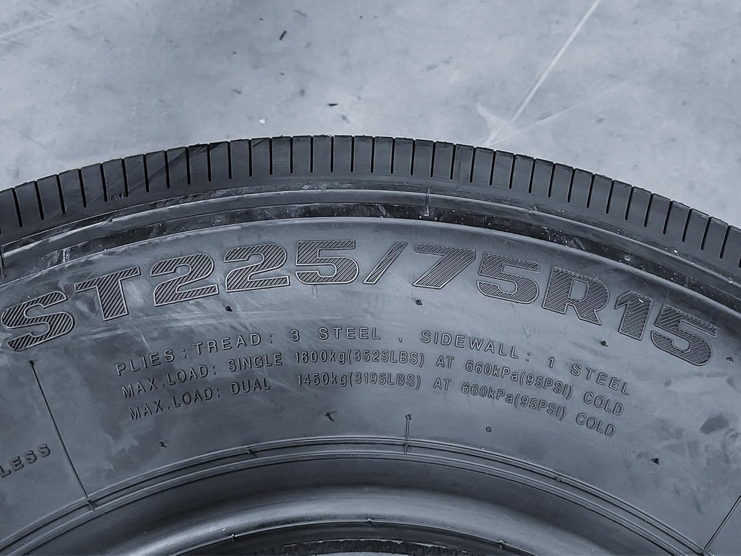 Suntek HD Plus Premium Trailer Radial Tire-ST225/75R15 225/75/15 225/75-15 124/121M Load Range G LRG 14-Ply BSW Black Side Wall