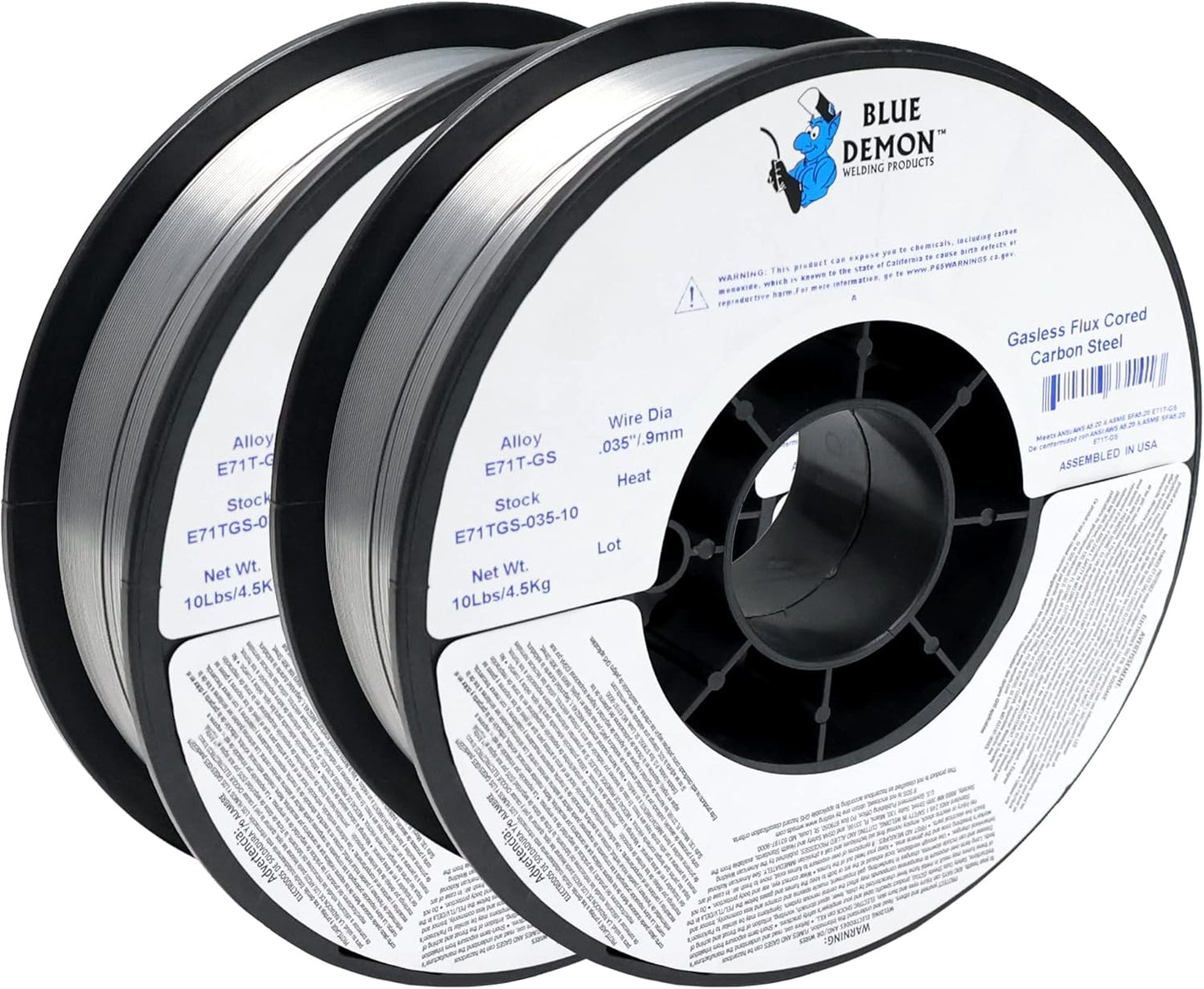 Blue Demon E71TGS .035 X 10# Spool Gasless Flux Core Welding Wire