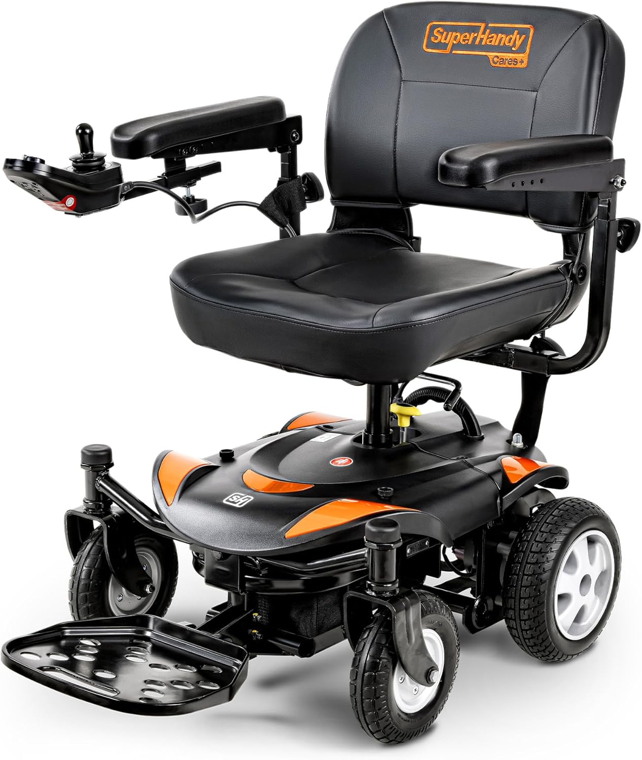 SuperHandy GoRide Power Wheelchair, 300 lbs Capacity, Electric Wheelchair with Dynamic Linx Joystick Controller (GoRide CRX)