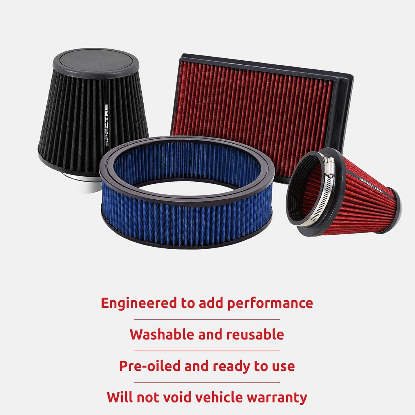 Spectre Performance Engine Air Filter: High Performance,Premium,Washable,Replacement Filter: Fits Select 2005-2017 LOTUS/TOYOTA/SCION/LEXUS Vehicles,SPE-HPR10169