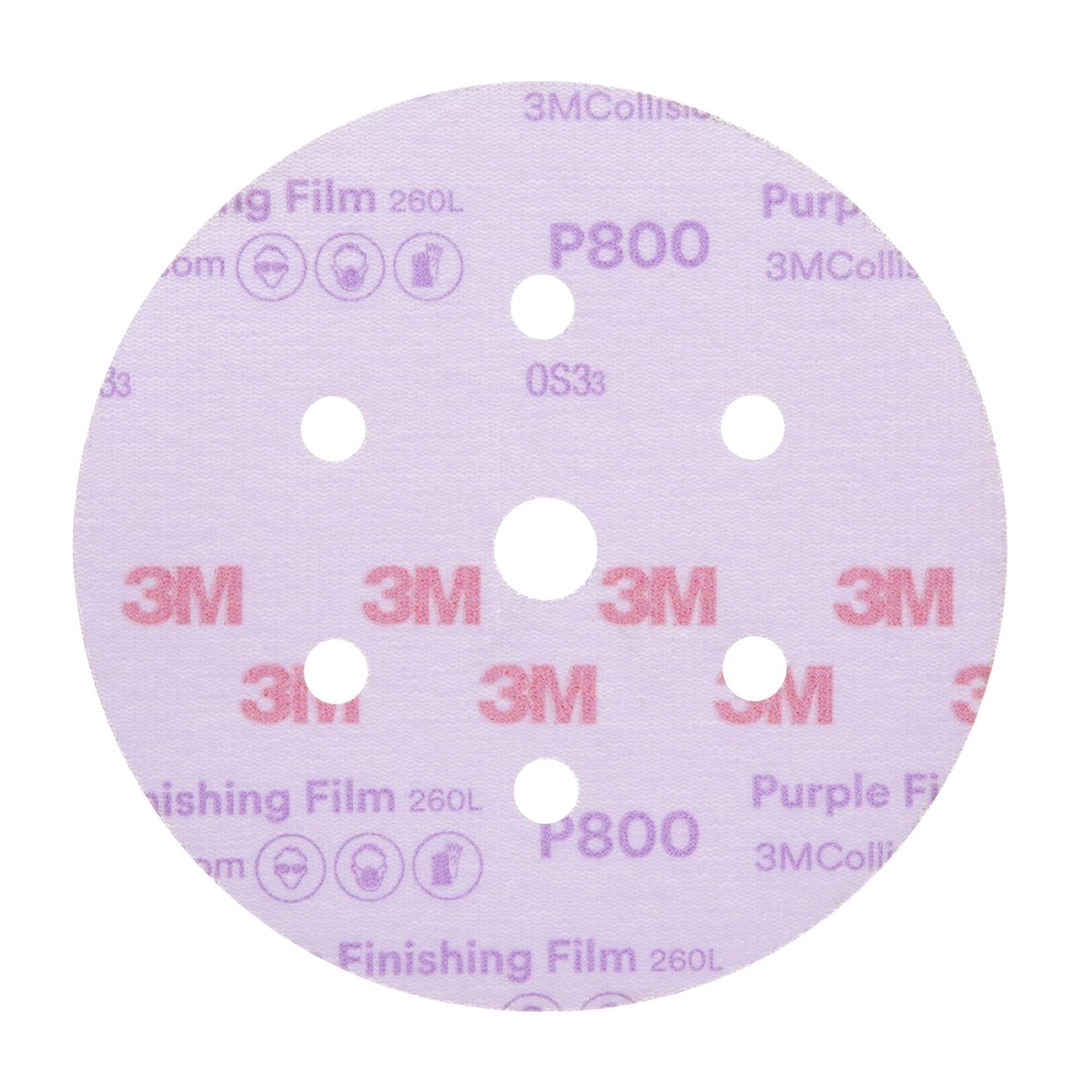 3M Hookit Purple Finishing Film Abrasive Disc 30667, 6 in, 1500+ Grade, 50 Pack, Clear Coat Sanding, Paint Finishing, Defect Removal, Long Lasting