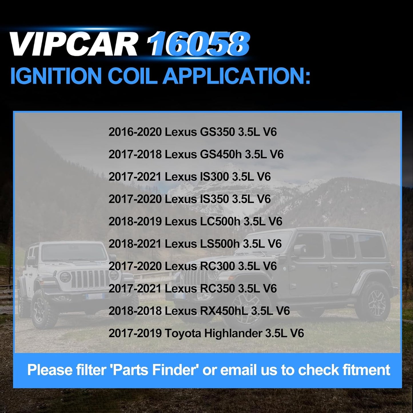 6Pcs Ignition Coil Pack Compatible with Toyota 2016-20 Tacoma V6 3.5L, 2016 Tacoma L4 2.7L, #UF796, 9091902273, 90919A2008