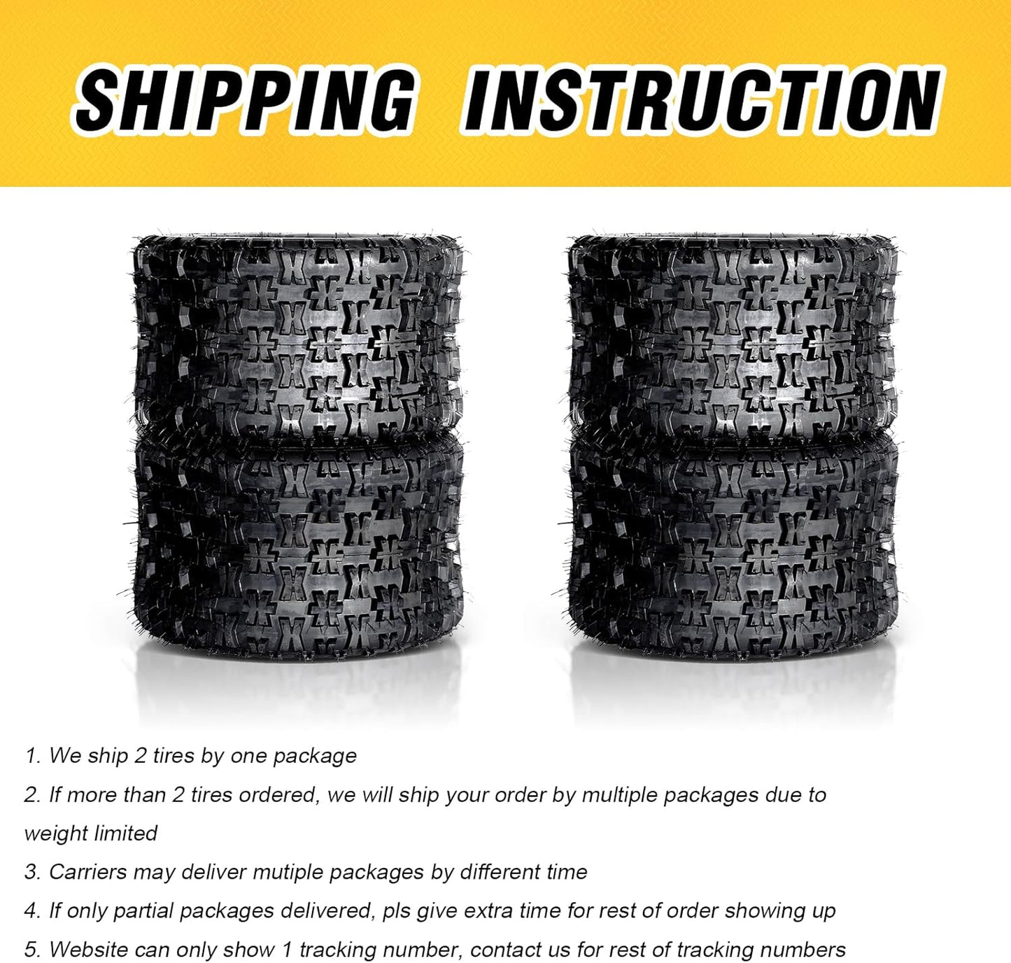 AutoForever Set of 2 18X10-8 ATV UTV Tires 18x10x8 Compatible with Can-Am BIAS 4 Ply