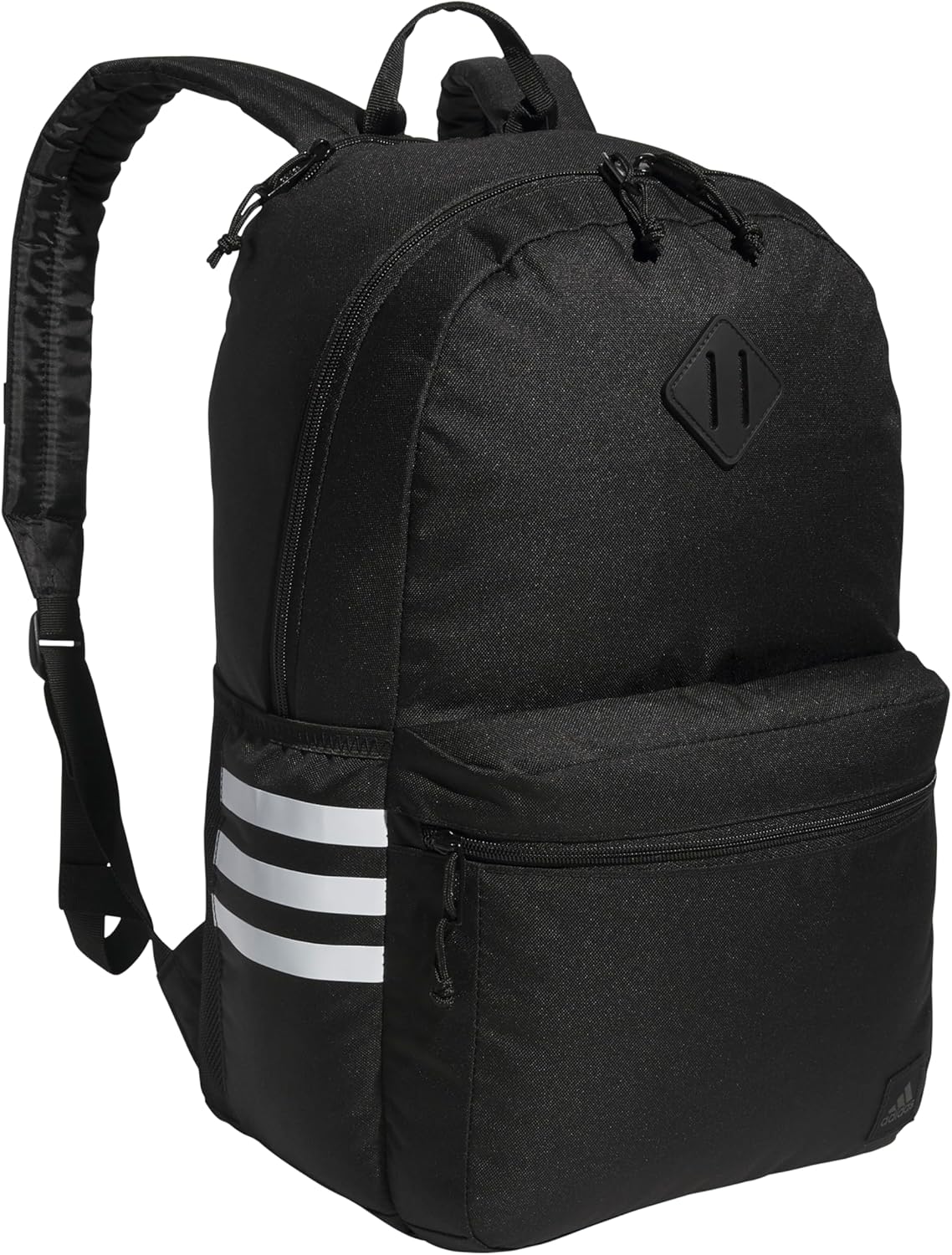 adidas 3-Stripe Classic Backpack for Men and Women, Bag with Laptop Sleeve, Woodland Floral Chalk White/Wonder Orchid Purple/5.0, One Size