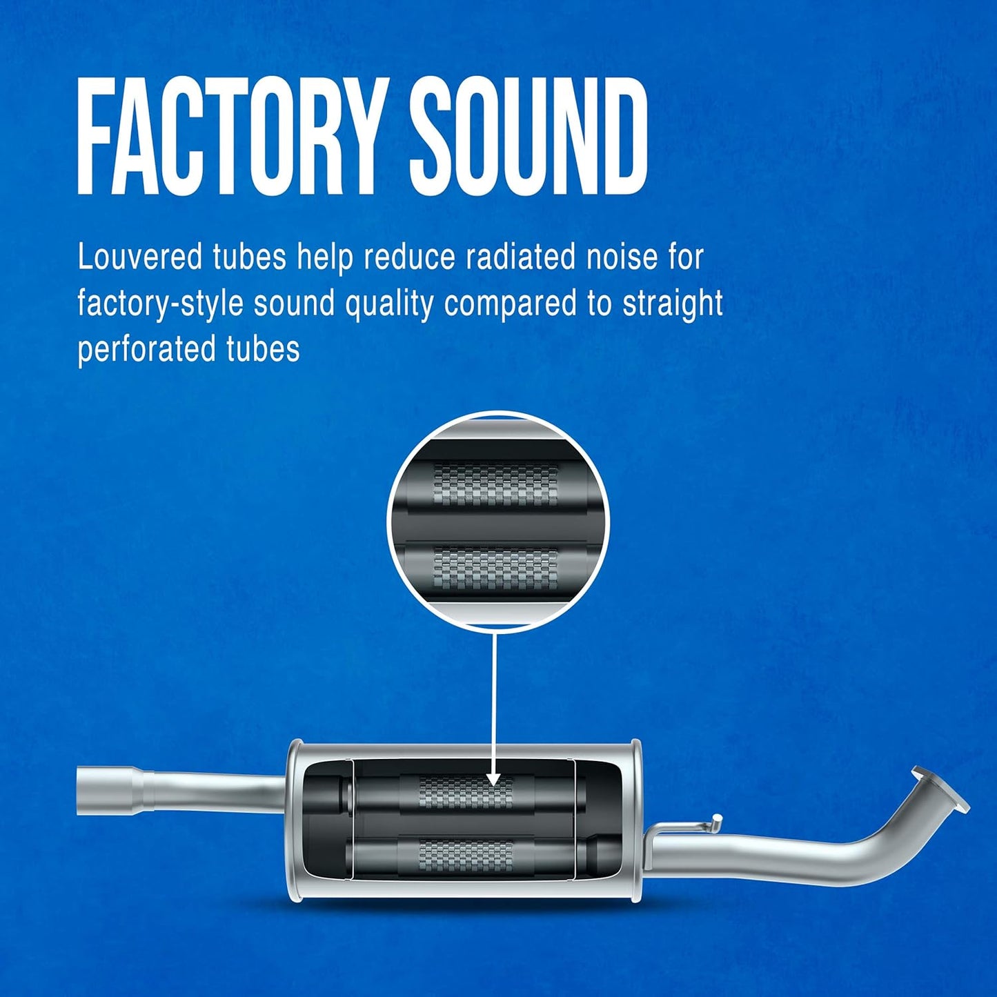 Walker SoundFX 18879 Direct Fit Exhaust Muffler 1.625" Outlet (OD) for Honda Accord