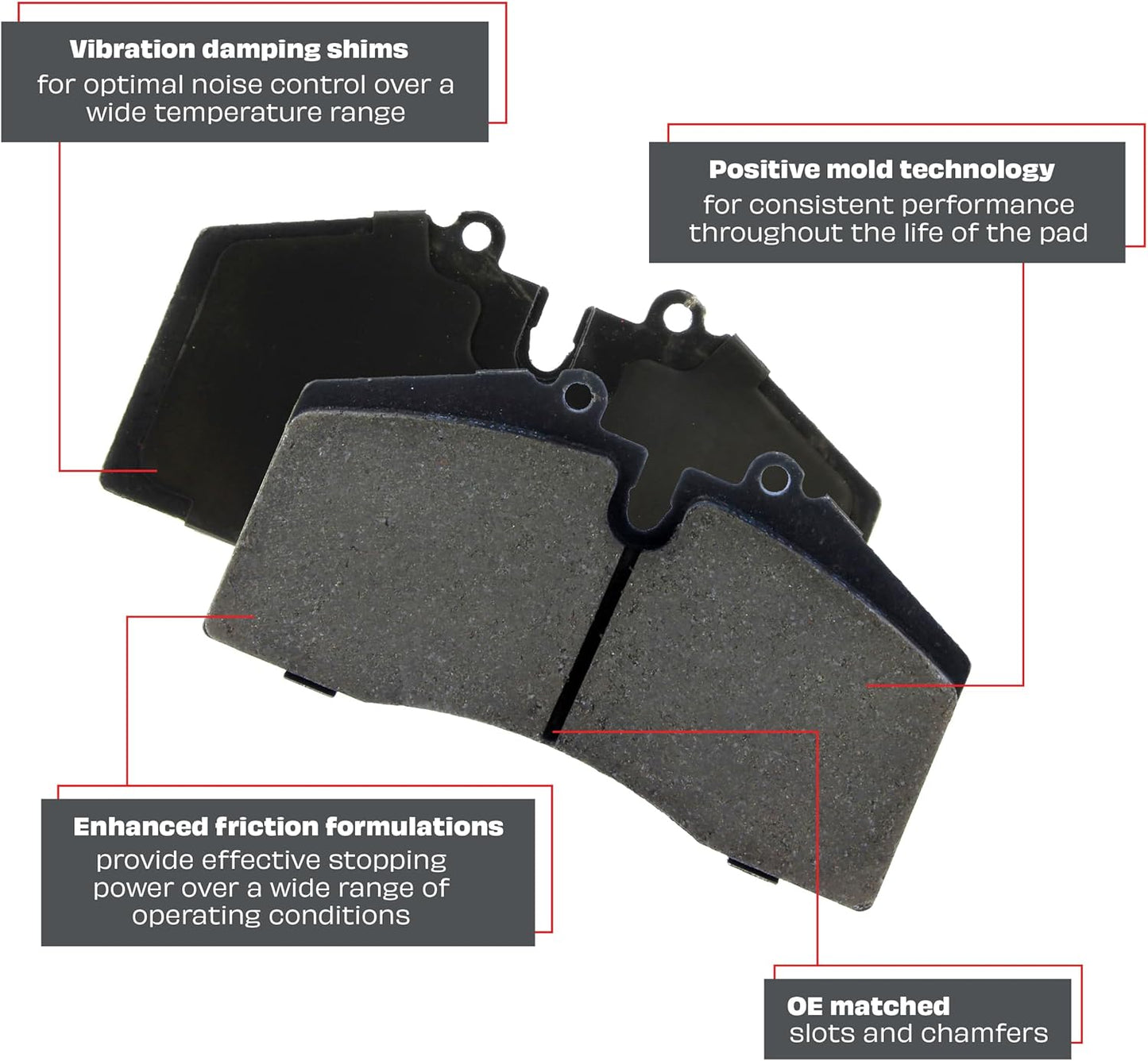 StopTech 309.13030 Sport Brake Pads with Shims and Hardware