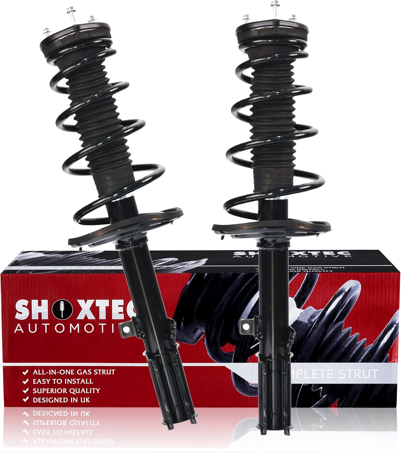 Shoxtec Rear Pair Complete Struts Replacement for 2006-2008 Toyota Solara Coil Spring Assembly Shock Absorber Repl. Part no. 172640 272309