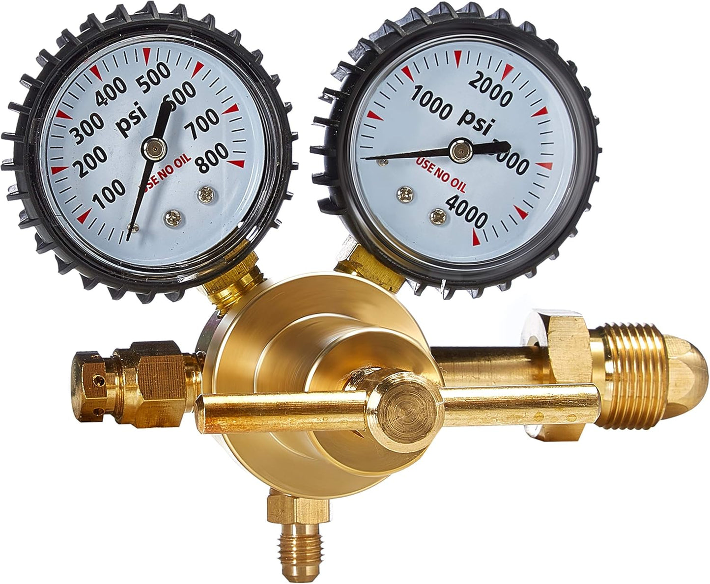 SPARC Premium Nitrogen Regulator For HVAC, Purge & More - 0-600PSI CGA 580 Inlet Inert Welding Gas Regulator - 1/4" SAE Flare Output LIFETIME USA Warranty