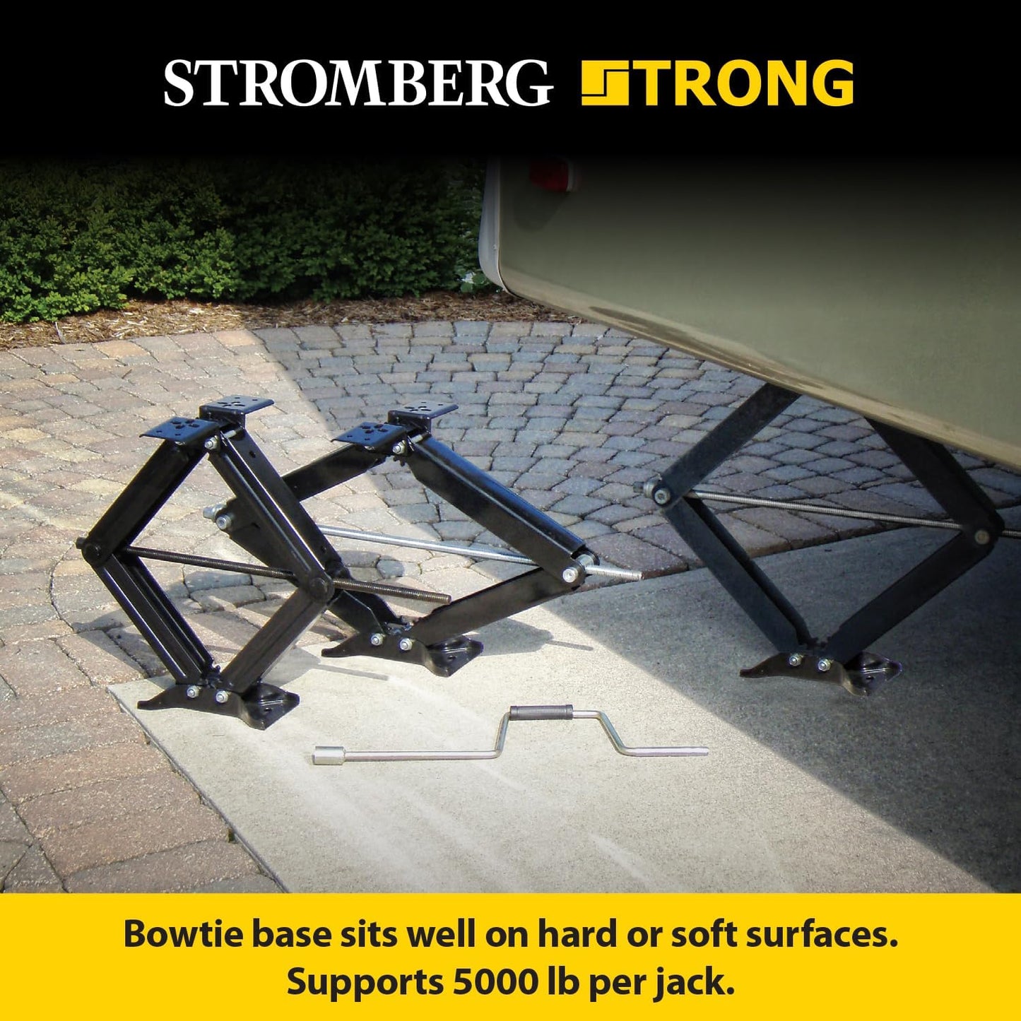 Stromberg Carlson JSC-24 Scissor Jack - 24" Scissor Stabilizer Jack for RV - Trailer Jack - Heavy Duty Scissor Jack Lifts and Levels 5000 lbs - 1 Pack Jack only