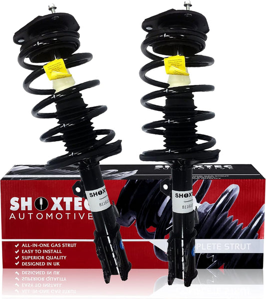 Shoxtec Front Pair Complete Struts Coil Spring Assembly Replacement for 2003-2008 Toyota Corolla Coil Spring Shock Absorber Kits Repl. Part no.172114 172115