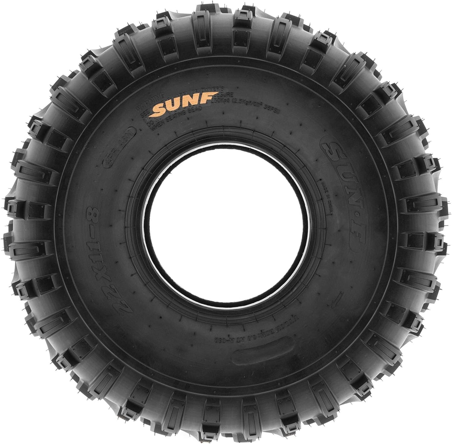 SunF A032 22x11-8 Turf & Trail ATV UTV Golf Cart Off-Road Tires, PR, Tubeless