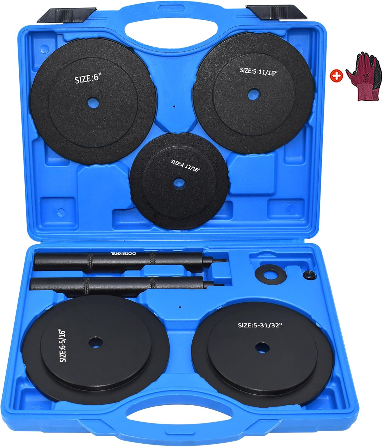 Truck Hub Seal Installer Kit, 4-13/16" to 6-5/16" Large Race and Heavy Duty Seal Drivers for Class 7 & Class 8 Trucks