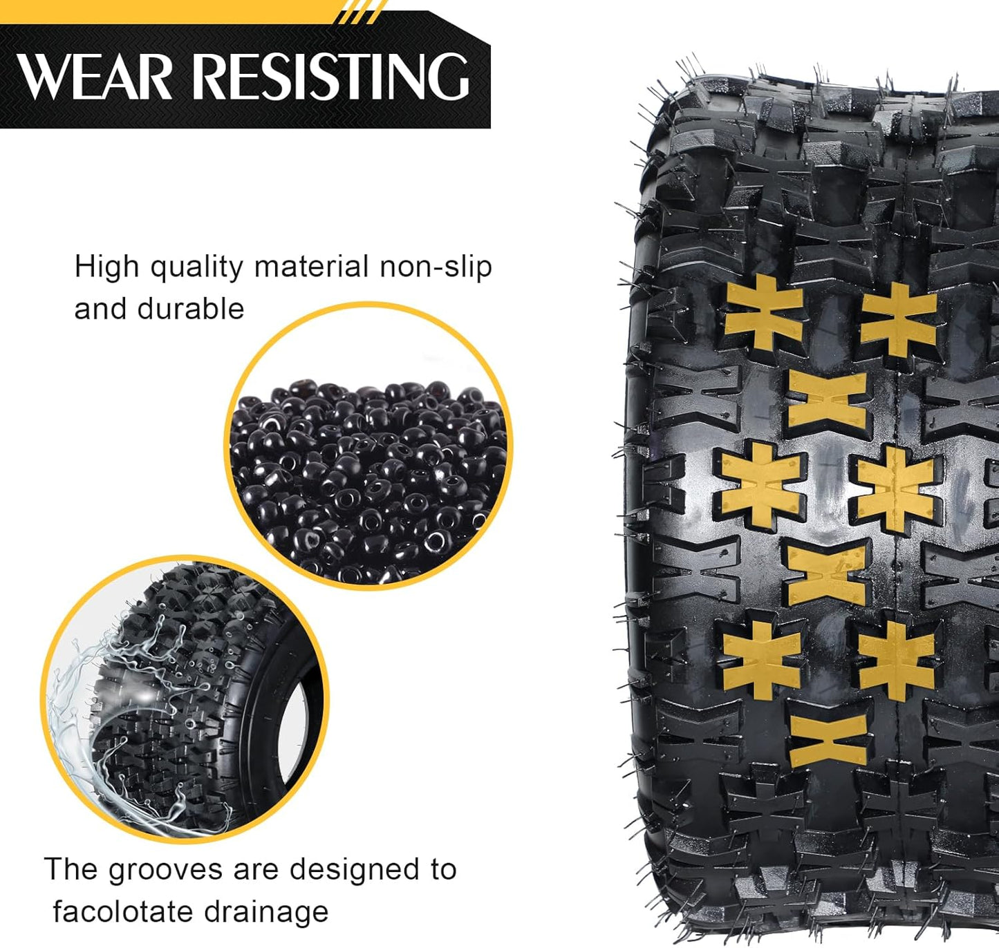 AutoForever Set of 2 18X10-8 ATV UTV Tires 18x10x8 Compatible with Can-Am BIAS 4 Ply