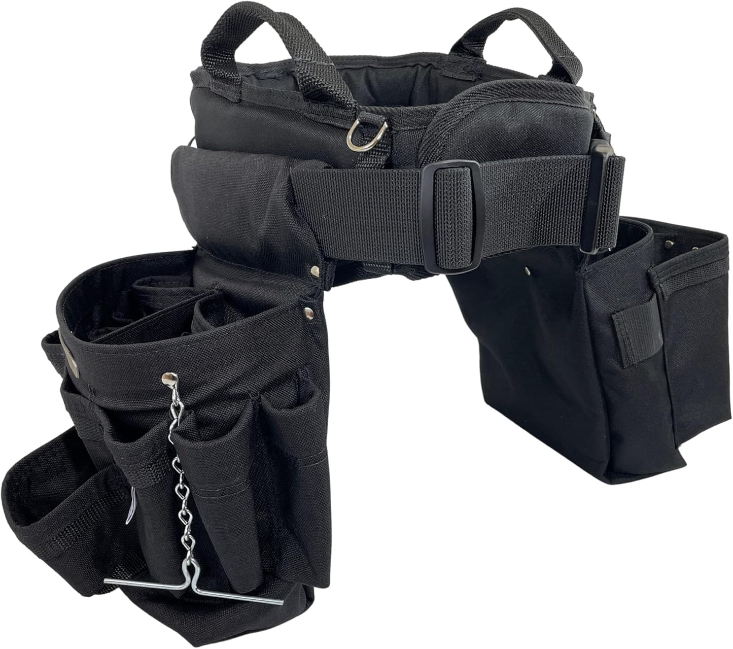 BOULDER BAG Ultimate Electrician's MAX Combo with Comfort Back Support Tool Belt, Quick Release Buckle, Heavy Duty Tool Belt, Tan (Medium 28-32 Inch Waist), Made in USA