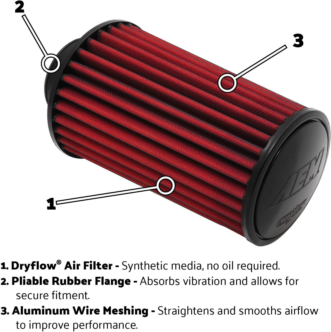 AEM 21-2036DK DryFlow Air Filter