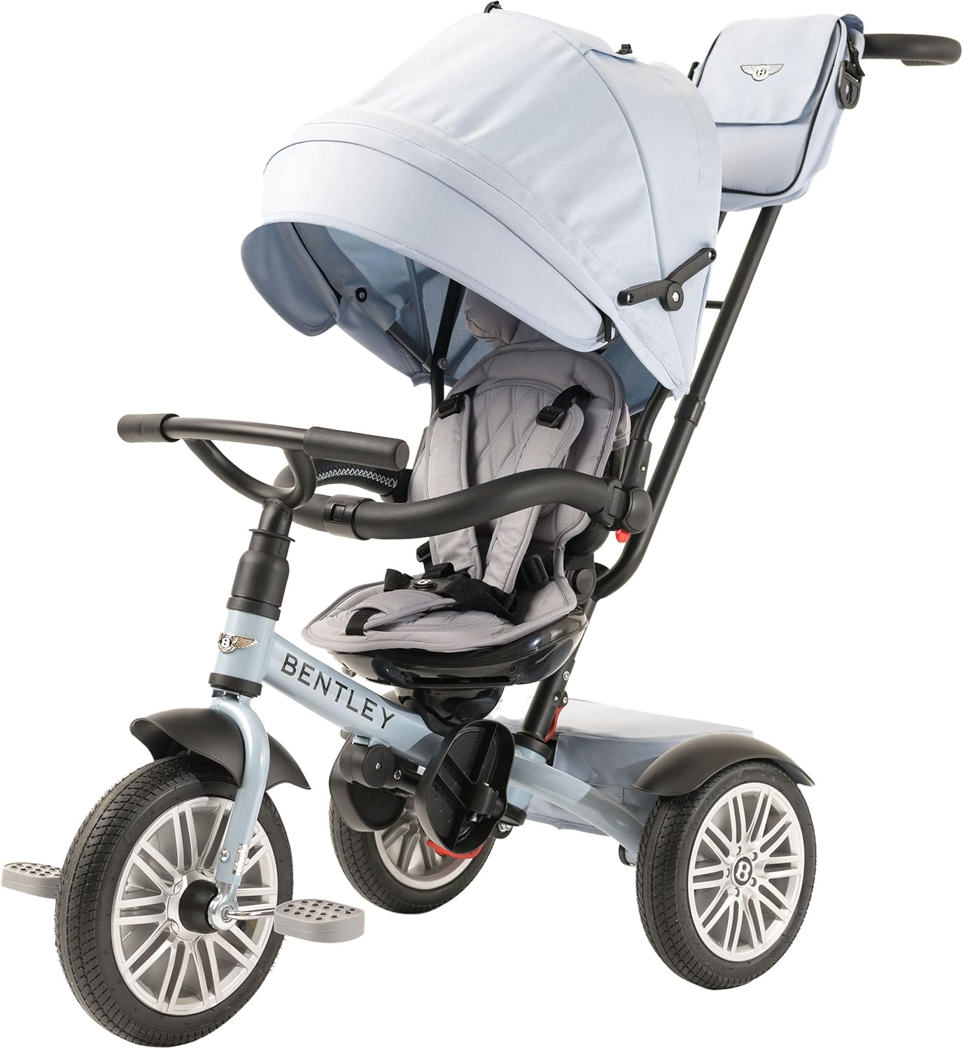Bentley Kids Trike, All Terrain Toddler Bike 6-in-1, Officially Licensed & Designed by Bentley Motors UK, Baby Tricycle is a Compelling Statement of Performance & Luxury, Onyx Black (6m-5y+)