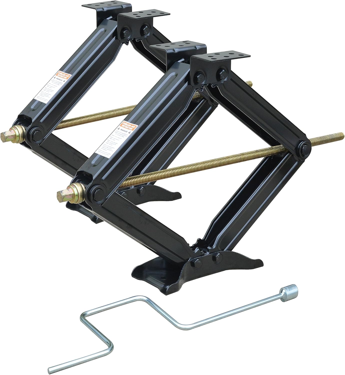 Bastion Distribution One New 24" Scissor Jack with Crank Handle | 5000lbs Capacity | Adjustable 4-24” Height | Spray-Tested Powder Coated | BJ-5000MSJ24