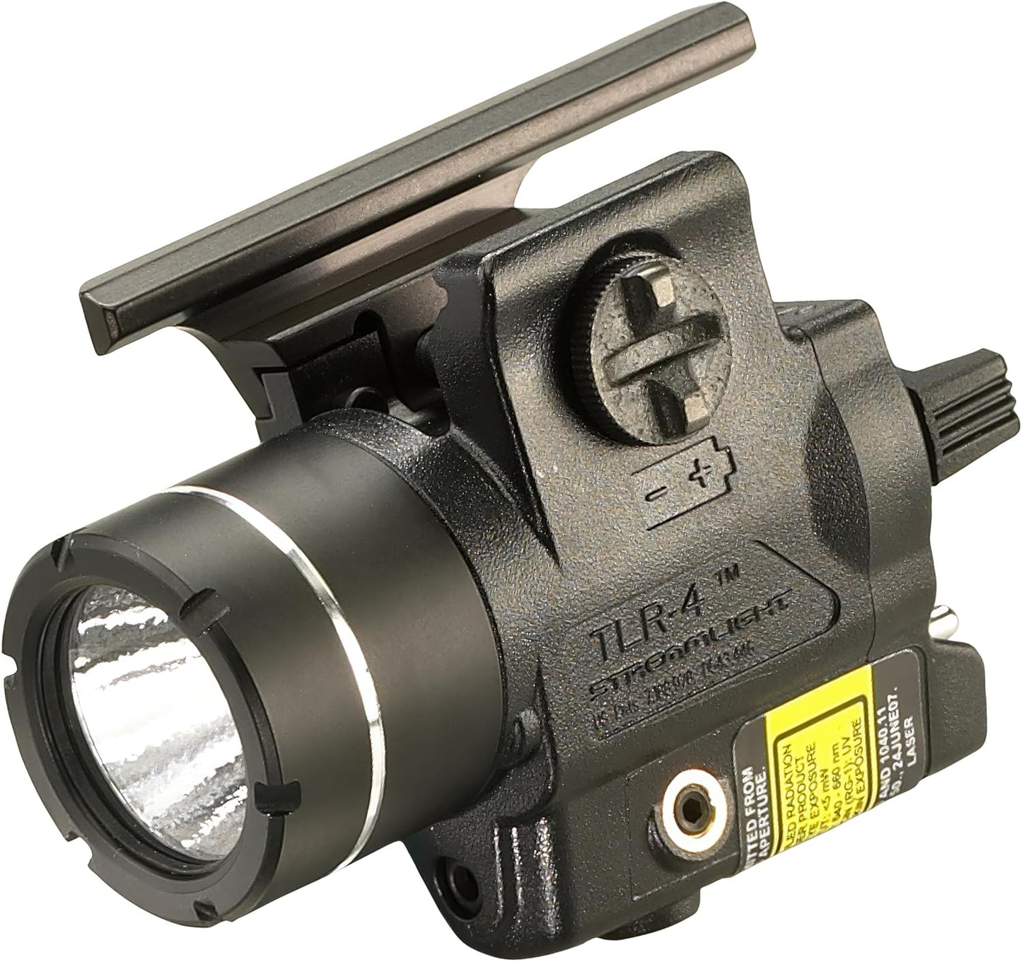 Streamlight 69240 TLR-4 170-Lumen Compact Rail-Mounted Tactical Weapon Light with Integrated Red Aiming Laser for Select Handguns, Black