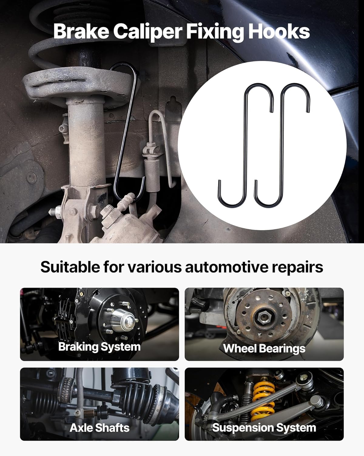 VEVOR Wheel Bearing Hub Removal Tool Kit, Compatible with All Axle Bolt Hubs 5, 6, 8 Lug Hubs Buster Puller, Universal Wheel Hub Shocker, Wheel Hub Buster Tool with Nuts & Washers for Sedan SUV Truck