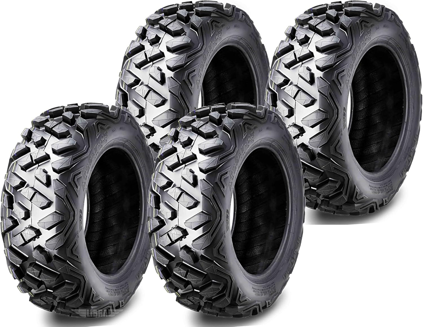 WANDA Set 4 UTV ATV Tires 24x9-10 & 24x11-10 Bighorn Style 6PR...