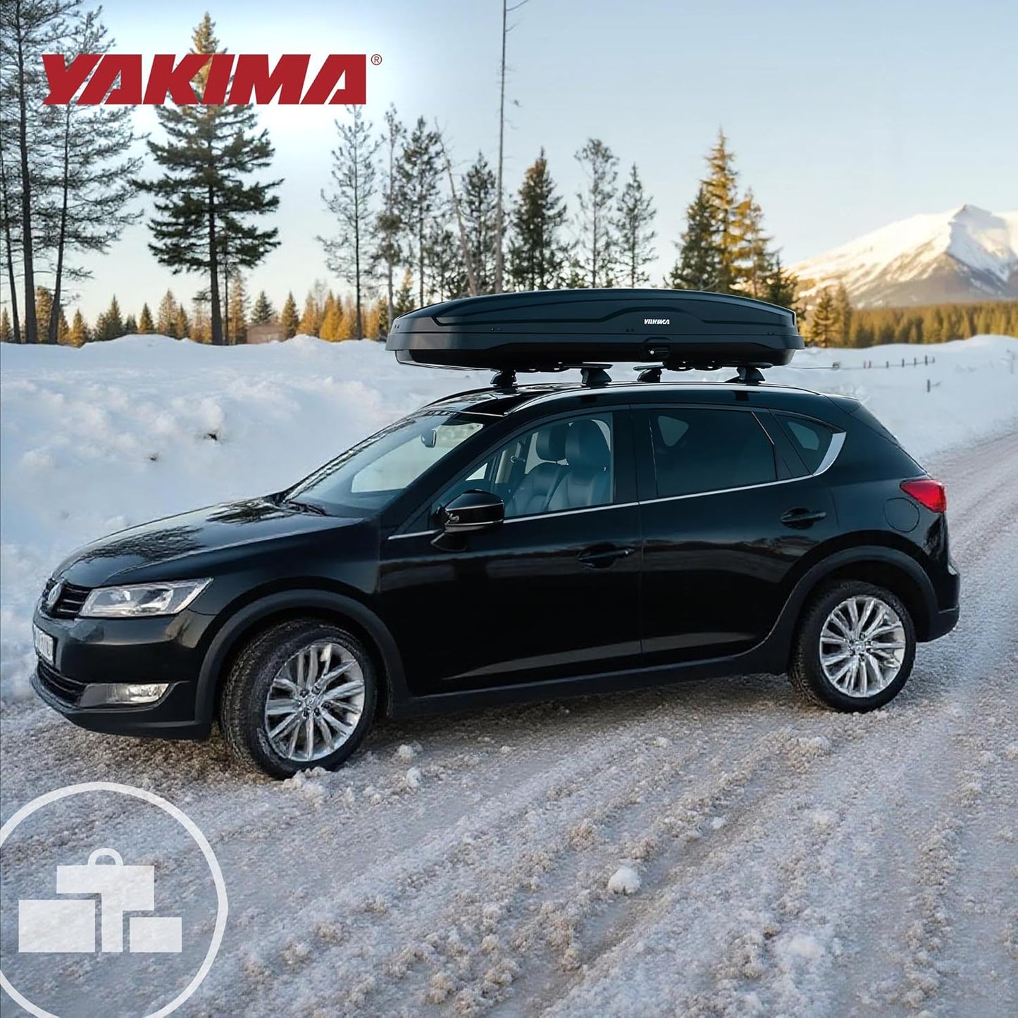 Yakima Car Roof Cargo Carrier, SkyBox NX XXL Rooftop Hard Shell Box with SKS Lock, Black - Heavy-Duty Vehicle Storage Accessories for Travel and Camping