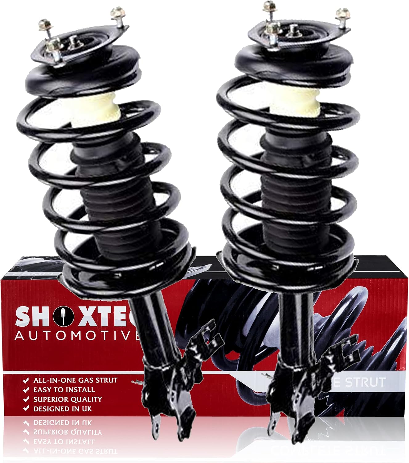 Shoxtec Front Pair Complete Struts Replacement for 2002-2006 Nissan Sentra Coil Spring Assembly Shock Absorber Repl. part no. 172106 172105
