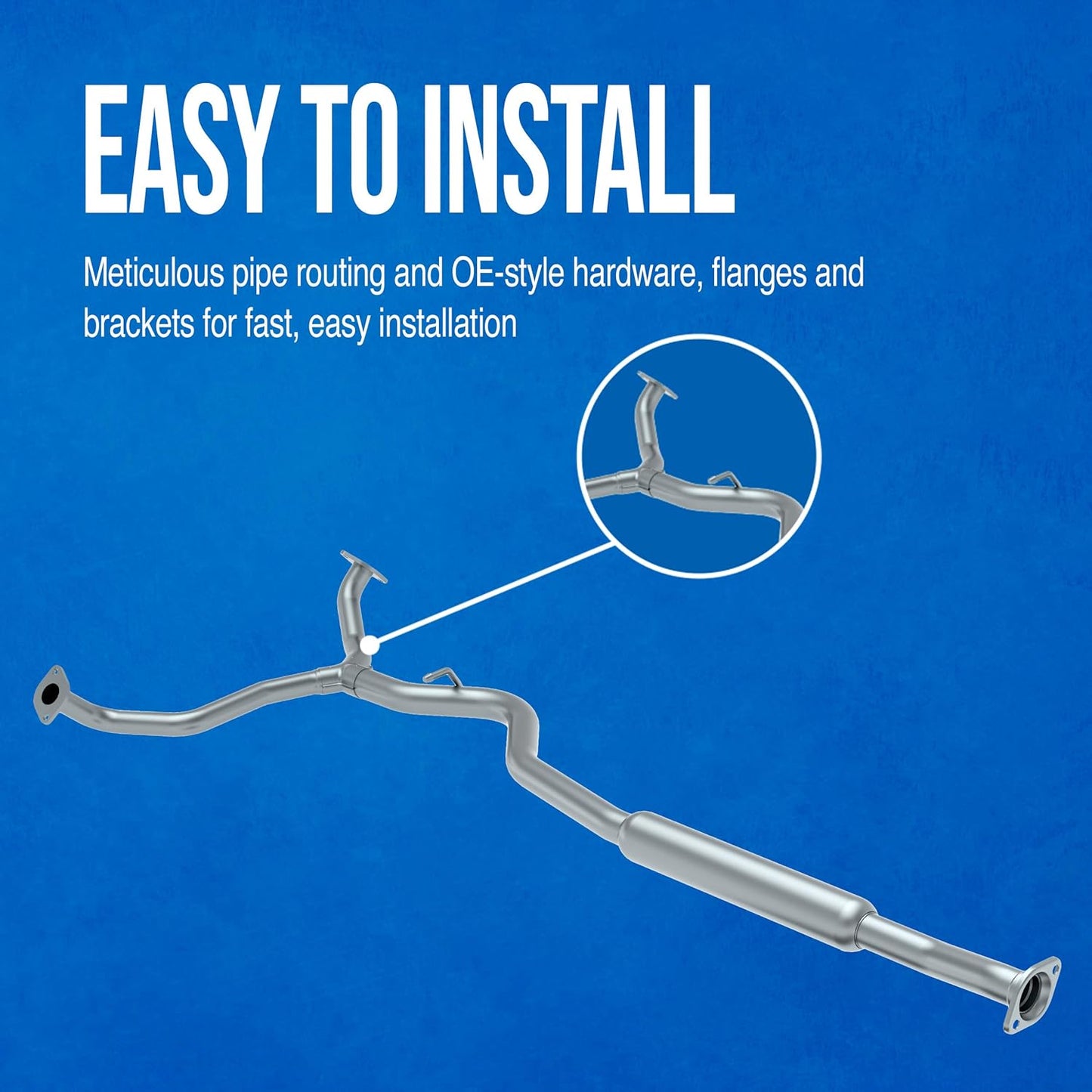 Walker 46865 Direct Fit Exhaust Resonator and Pipe Assembly for Honda Accord