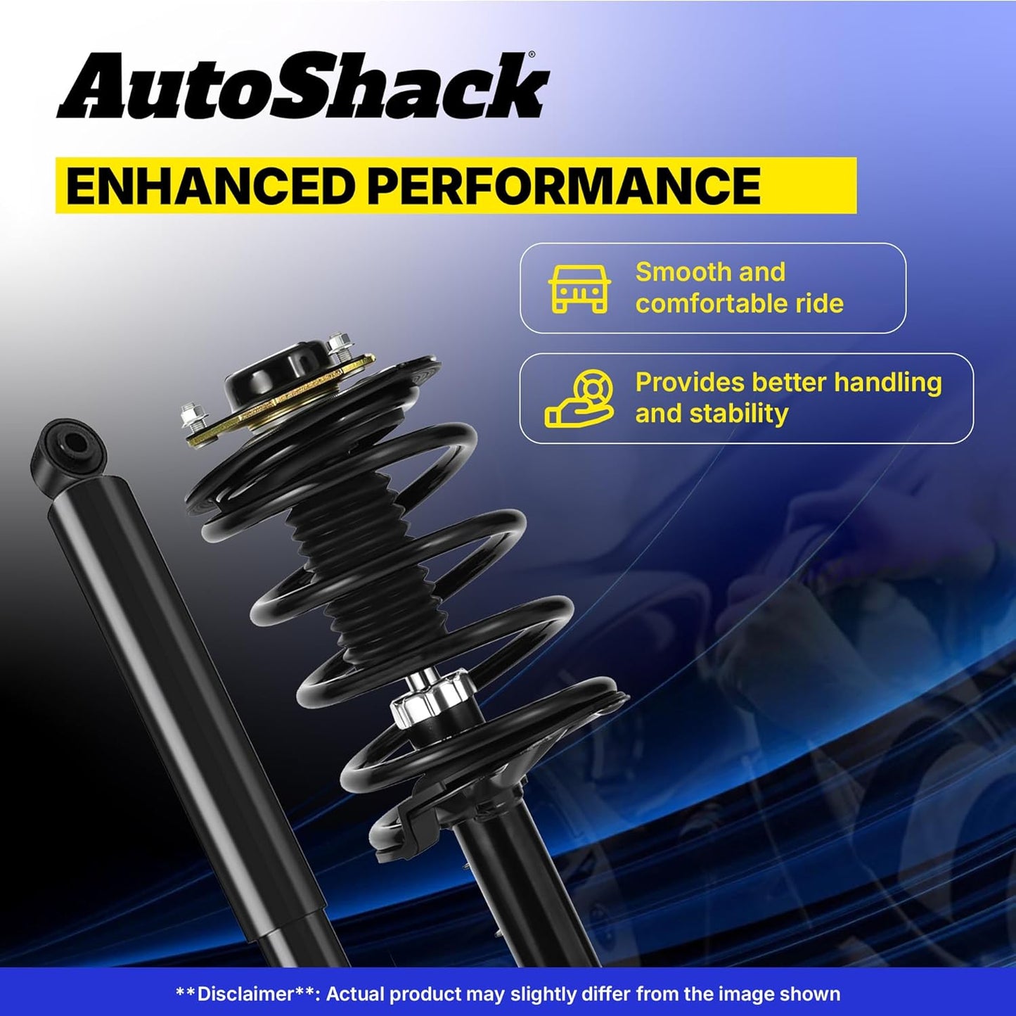 AutoShack Front Complete Strut & Coil Spring Assembly with Rear Shock Absorbers Set for Saab 9-7x Buick Rainier GMC Envoy XL AWD | Full-vehicle Suspension System Replacement Kit KS47244-100121