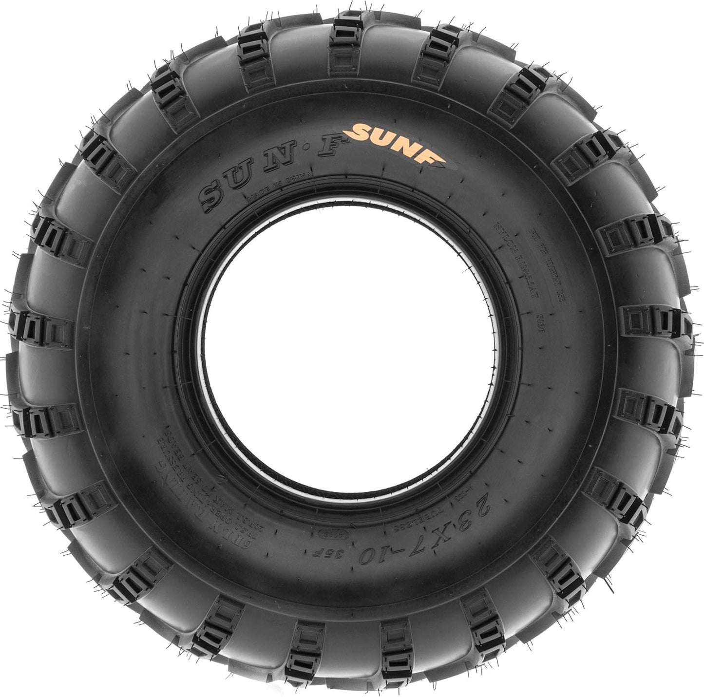 SunF A028 Off-Road ATV UTV Mud Tires 23x7-10 Front & 23x10-10 Rear, 6 PR Tubeless, Set of 4