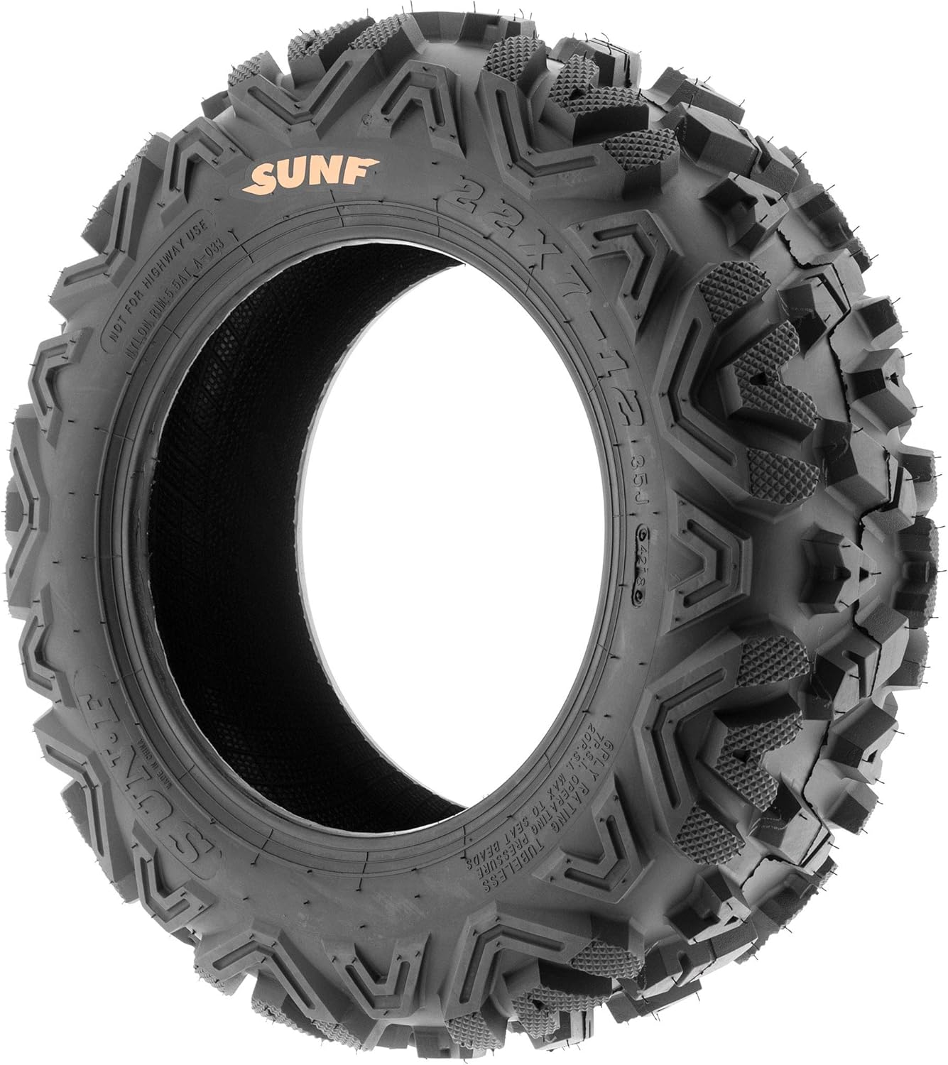 SunF 25x11-12 ATV UTV 25x11x12 All Terrain Tires 6 PR A033 POWER I - PAIR of 2