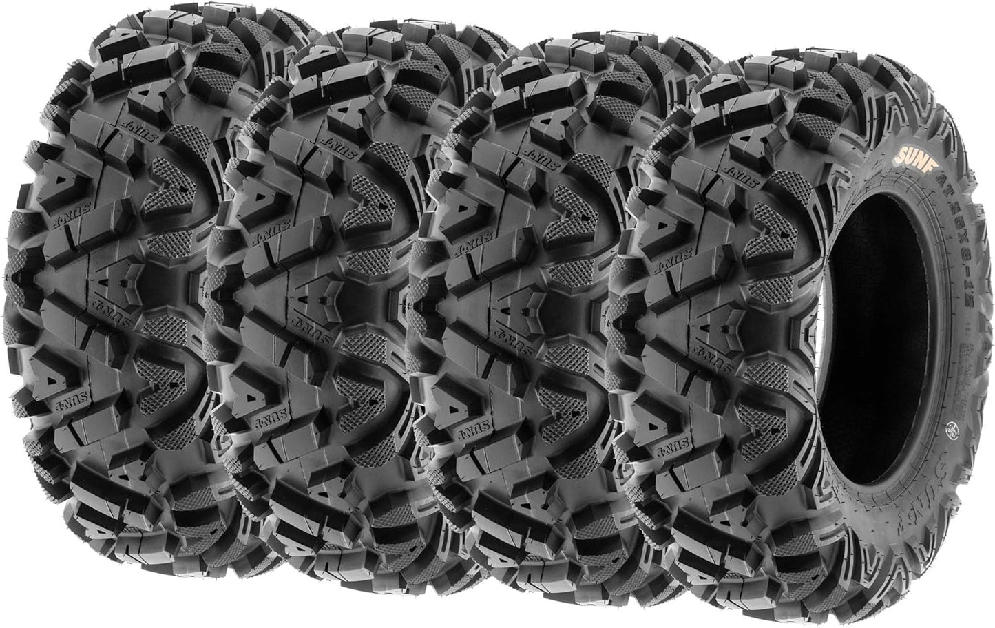 Set of 4 SunF Power.I ATV UTV all-terrain Tire 27x9x14 and 27x11x14, 6PR, 4PCS, Tubeless A033