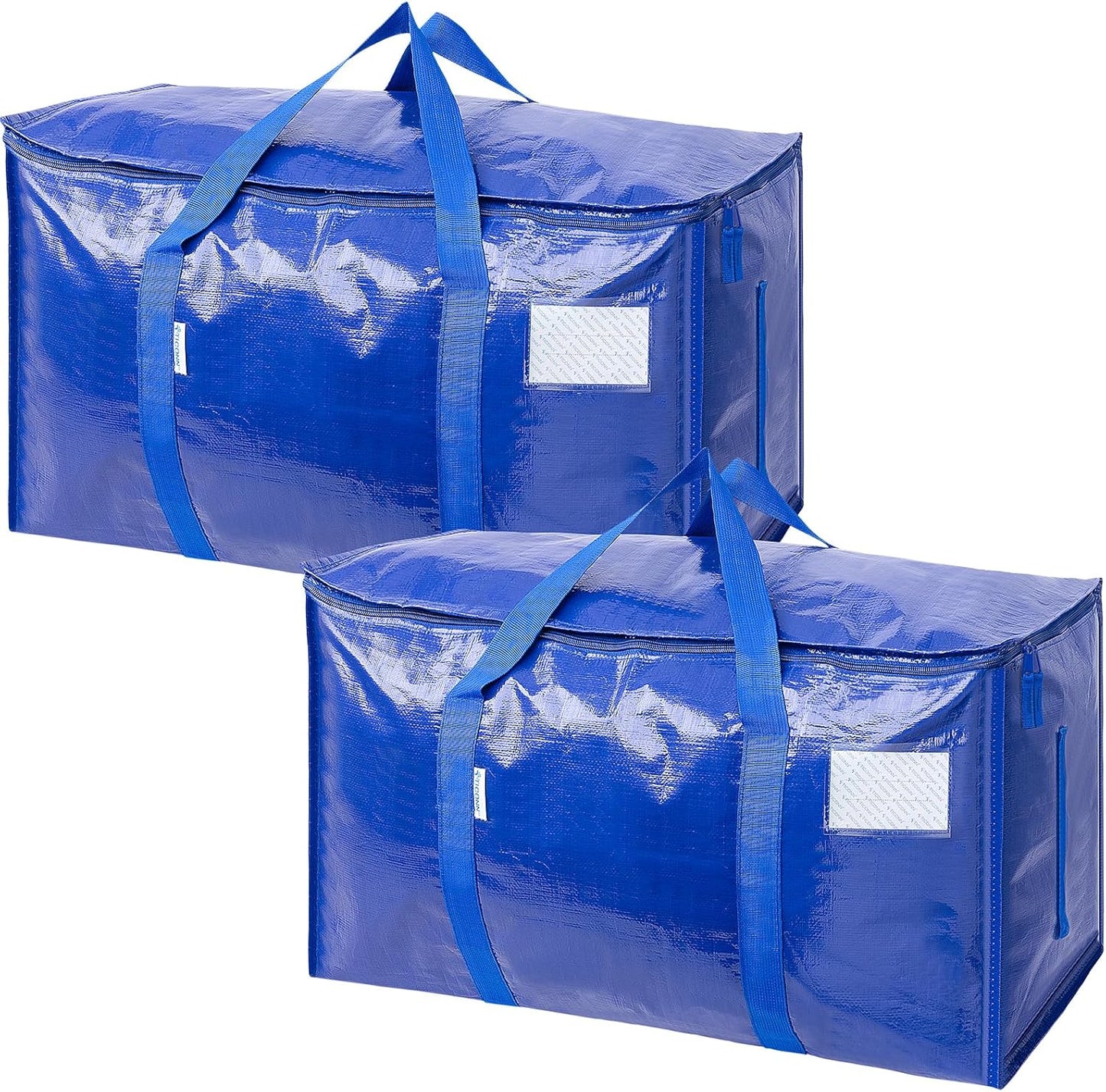 TICONN 6 Pack Extra Large Moving Bags with Zippers & Carrying Handles, Heavy-Duty Storage Tote Moving Boxes for Space Saving