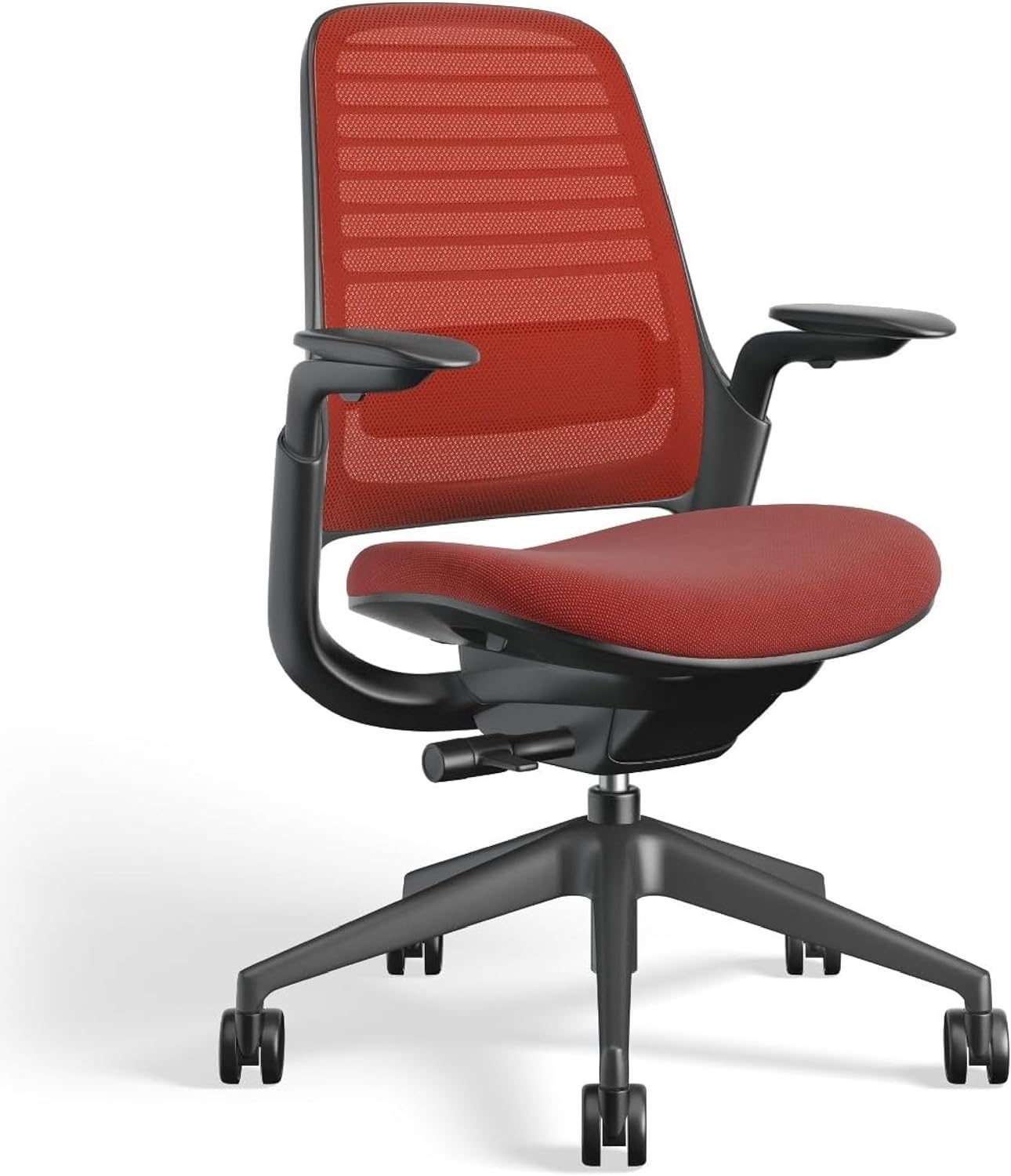 Steelcase Series 1 Office Chair - Ergonomic Work Chair with Wheels for Carpet - Helps Support Productivity - Weight-Activated Controls, Back Supports & Arm Support - Easy Assembly - Graphite