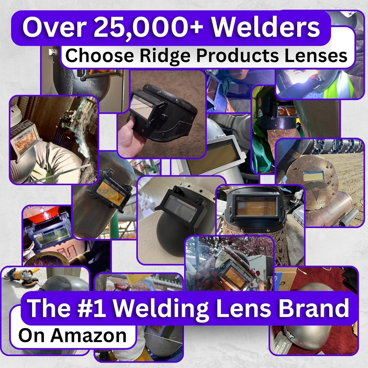 The King Single 2.0 | Shade 10 Gold Auto Darkening Welding Lens | 20A TIG Rating - No Flashing | 2" X 4.25" X 0.2" | Extremely Clear Gold Welding Lens - Blue Puddle | Ridge Products Royal Series 2.0