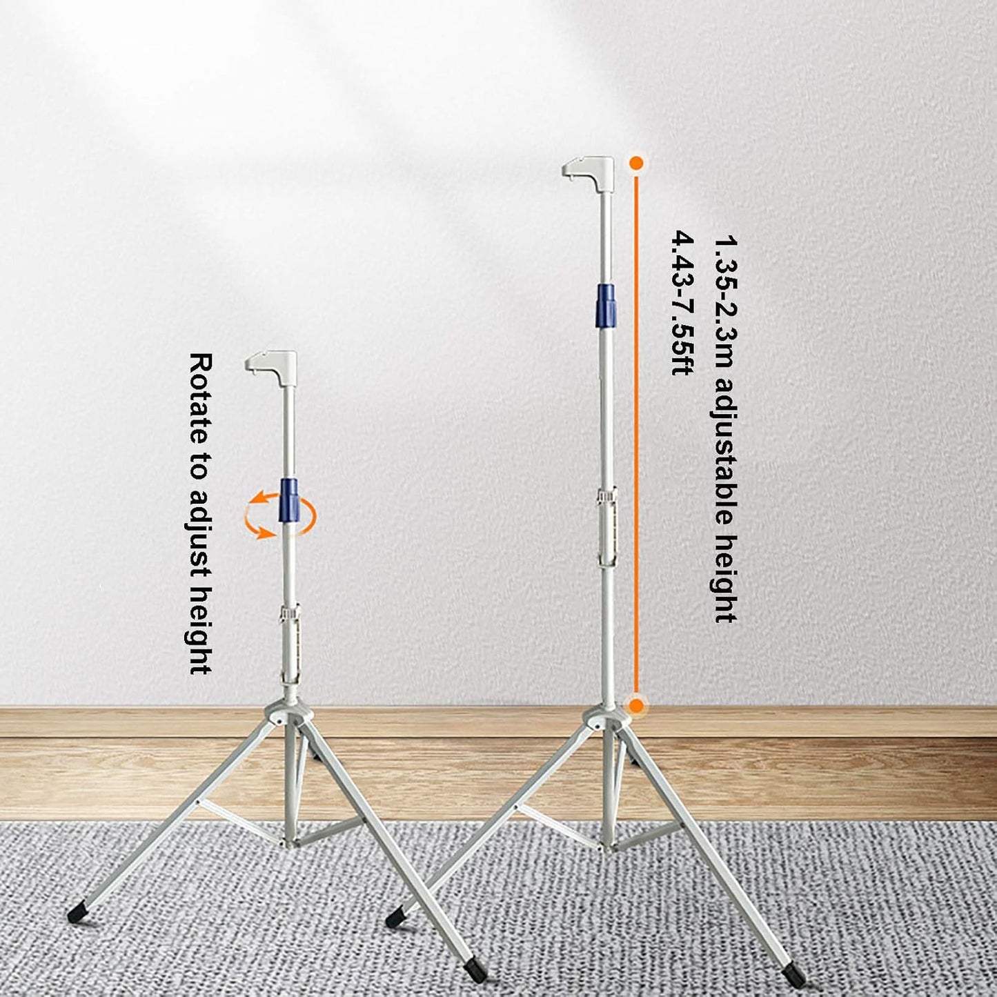 4:3/16:9 HD Tripod Projection Screen for Indoor Outdoor Home Theater, Wrinkle-Free Foldable Projection Screens, Portable Floor-Standing Projection Screens (84inch 4:3