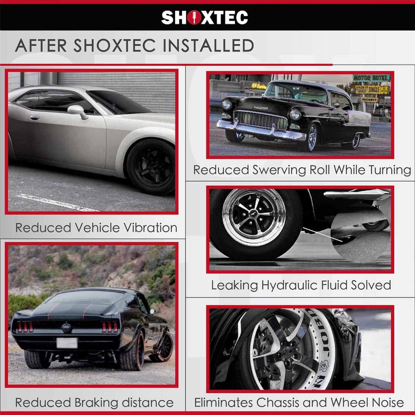 Shoxtec Front Pair Complete Struts Assembly Replacement for 2012-2014 Dodge Challenger 2012-2014 & 2018 Dodge Charger RWD ONLY Coil Spring Assembly Shock Absorber Repl. part no. 472665