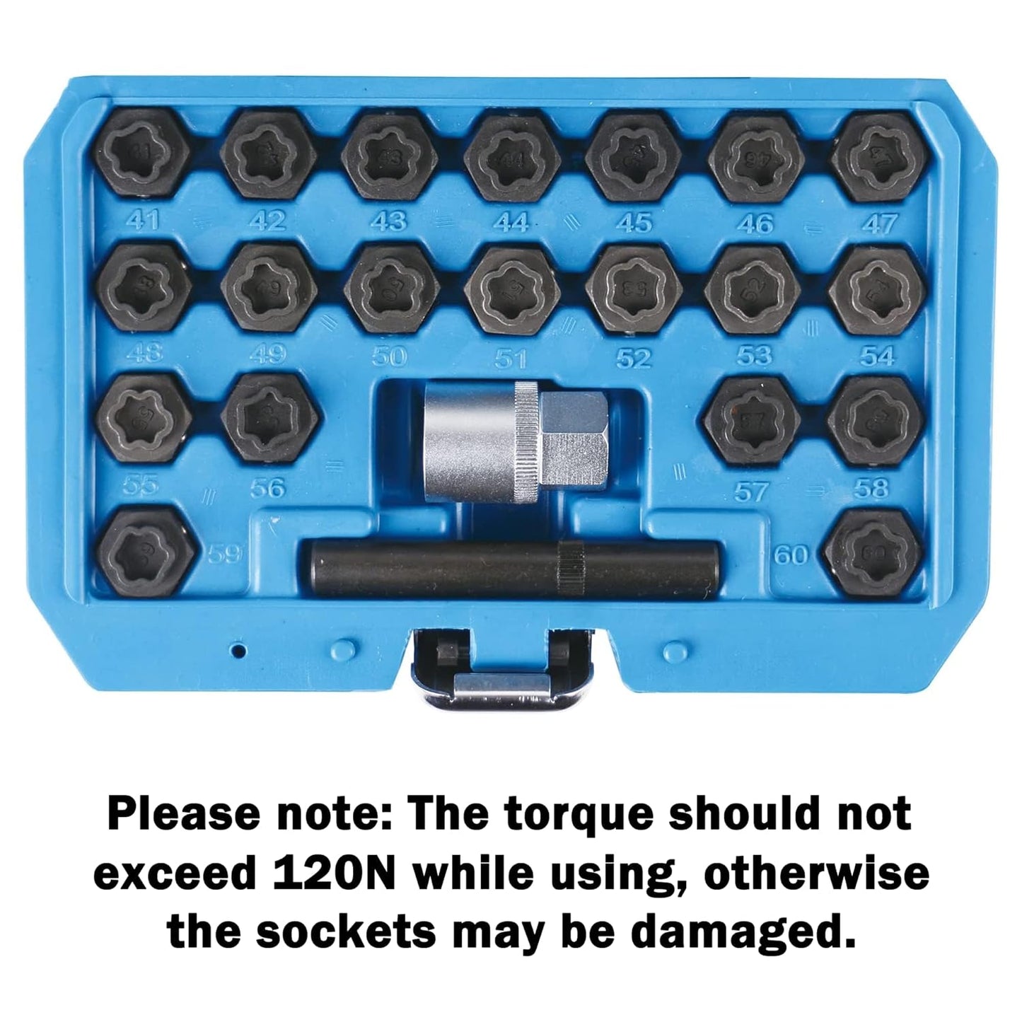 22PCS Wheel Locking Nut Key Kit Compatible with BMW Series, Wheel Lock Nut Socket Adapter Set, Anti-Theft Lug Removal Tool, Anti-Theft Screw Remover Hand Repair Tool