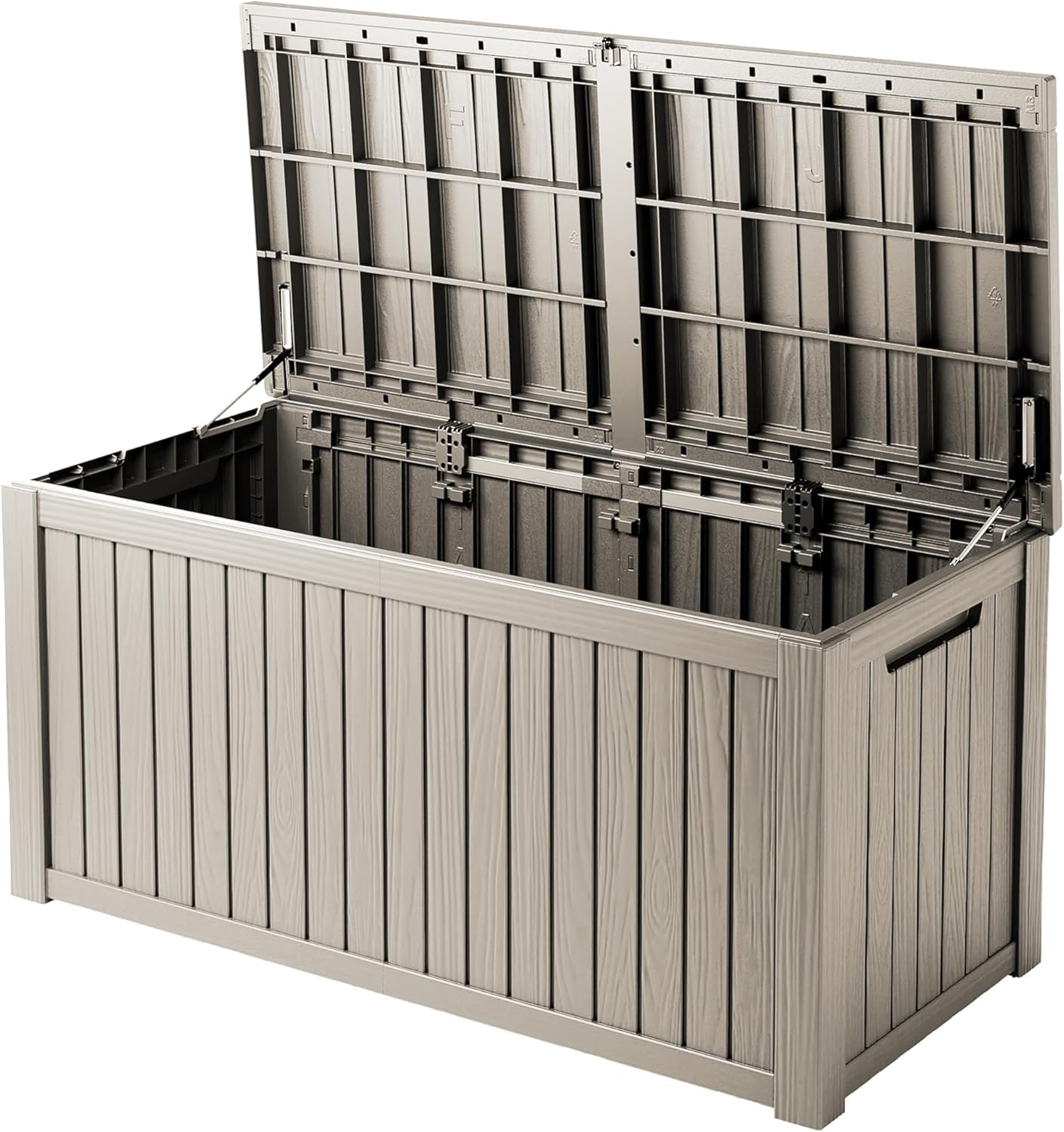 200 Gallon Outdoor Storage Box - Waterproof Patio Deck Box for Outside Deliveries, All-Weather Resin Bin with Lock for Cushions & Tools, UV-Resistant, Matte Black