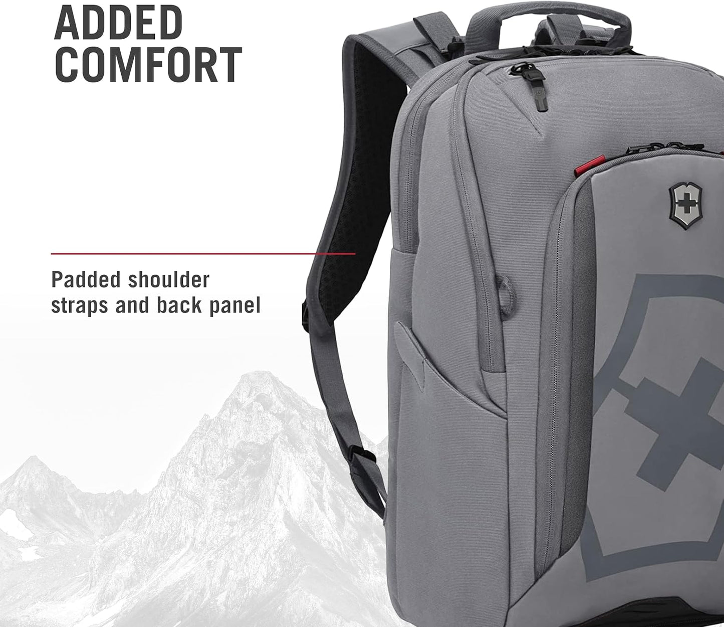 Victorinox Touring 2.0 Commuter Backpack - Professional, Durable 15" Laptop Backpack for Daily Use - Features Waterproof Pouch - 21 Liters, Light Gray