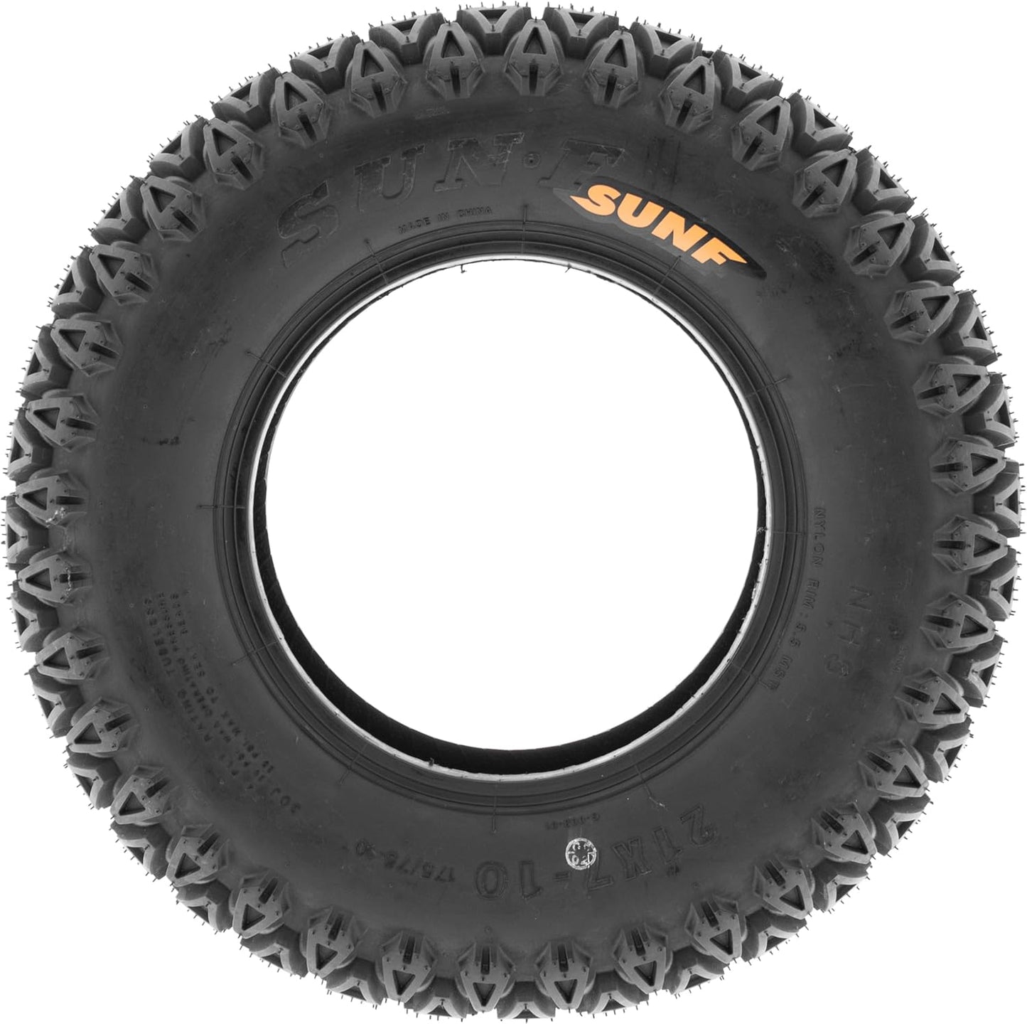 SUNF,SunF 21x7-10 UTV Tire 21x7x10 Gof Cart Lawn Mower 4 PR G003-PAIR of 2,black(LCF1|G003|210710||x2)