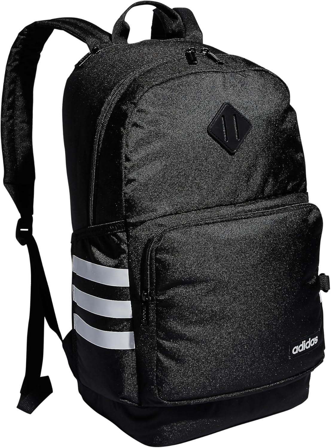 adidas 3-Stripe Classic Backpack for Men and Women, Bag with Laptop Sleeve, Woodland Floral Chalk White/Wonder Orchid Purple/5.0, One Size