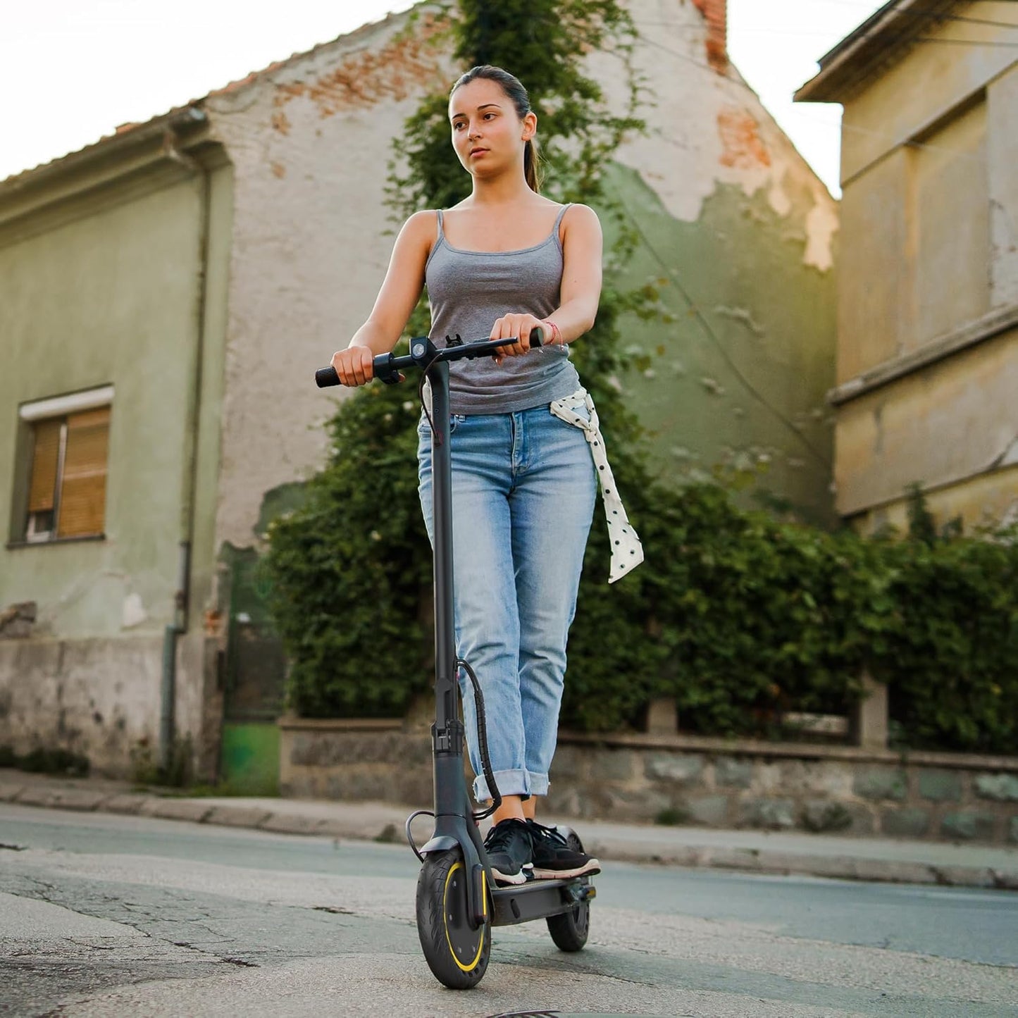 WERHY Electric Scooter, 8.5"/10" Tire, Powerful 350/500W Motor, Top Speed 19/22 MPH, 20-23Miles Max Range, Folding Escooter for Adults & Teens with Smart APP, Digital Display, Cruise Control